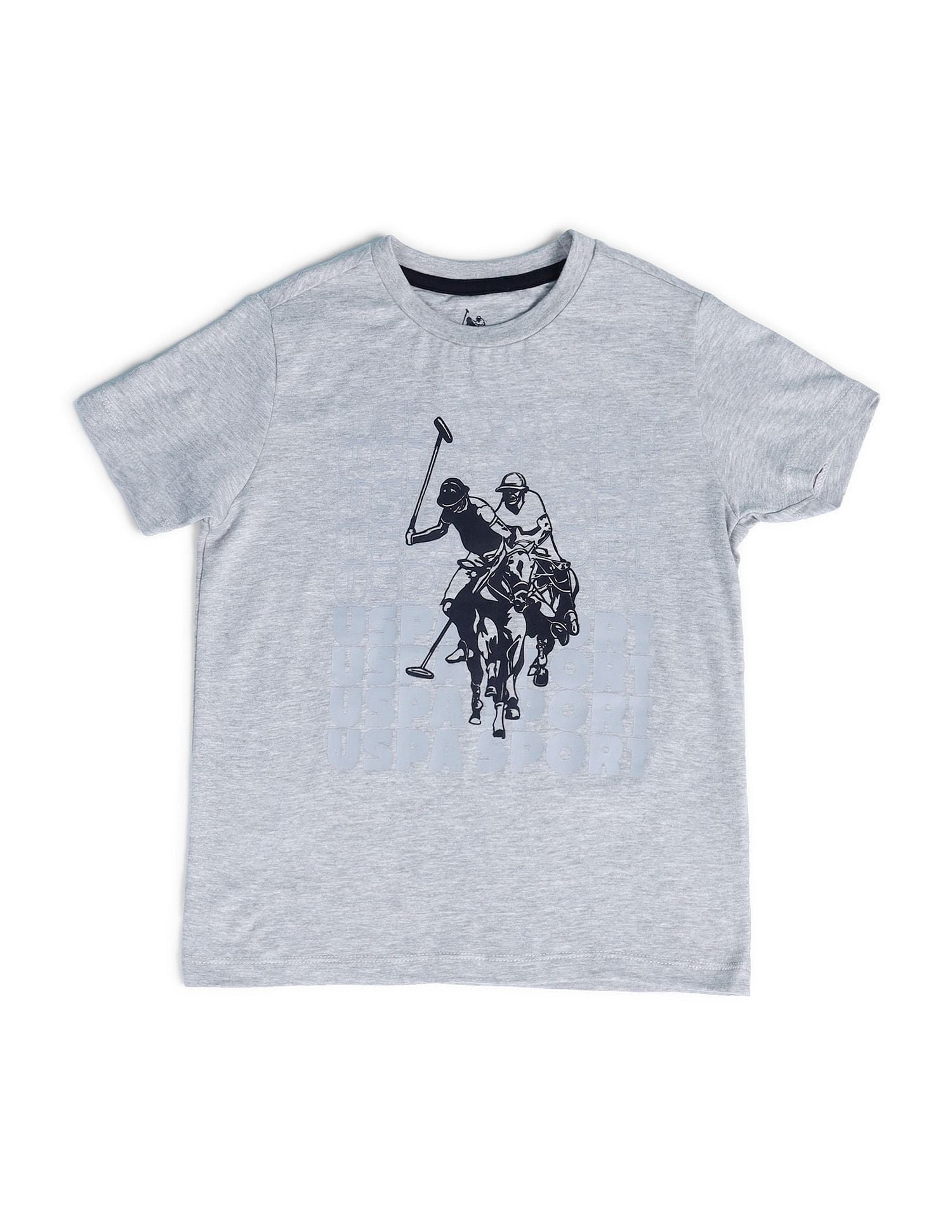 Boys Brand Printed T-Shirt Light Grey - U.S. POLO ASSN. | Large