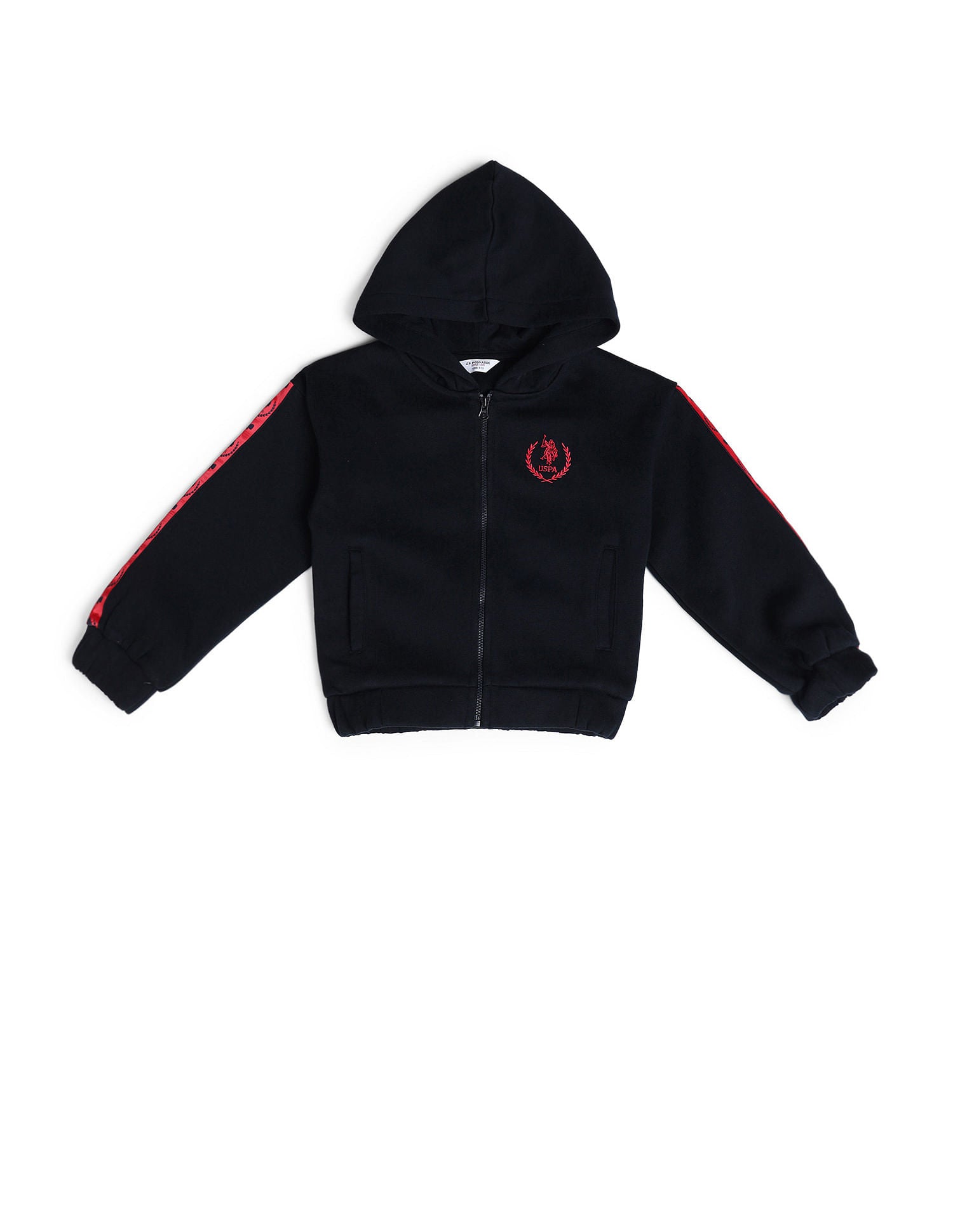 Girls Hooded Regular Fit Sweatshirt Tulle Pink - U.S. POLO ASSN. | Large