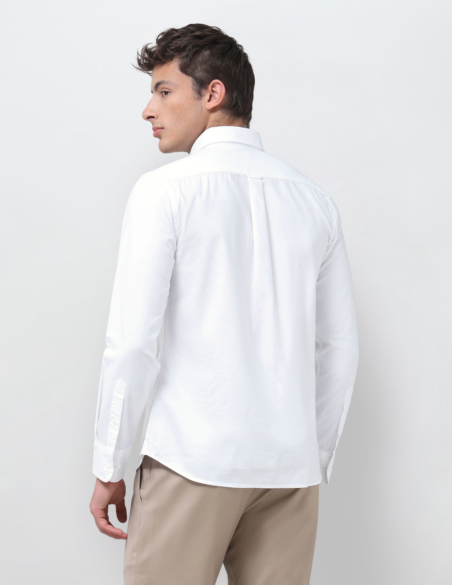 Tailored Fit Oxford Button Down Shirt White - U.S. Polo Assn. India | Large