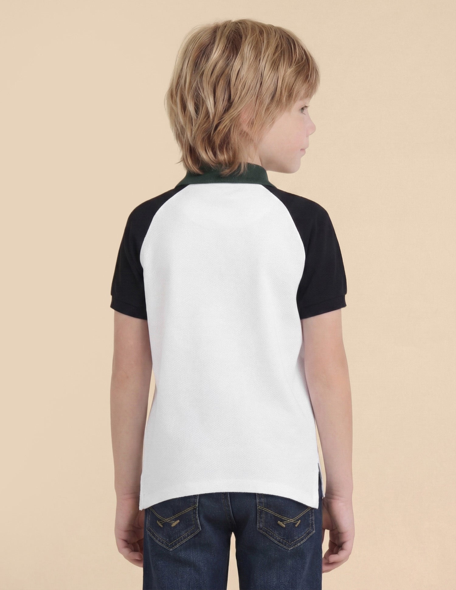 Boys Colour Block Regular Fit Polo Shirt White - U.S. Polo Assn. India | Large