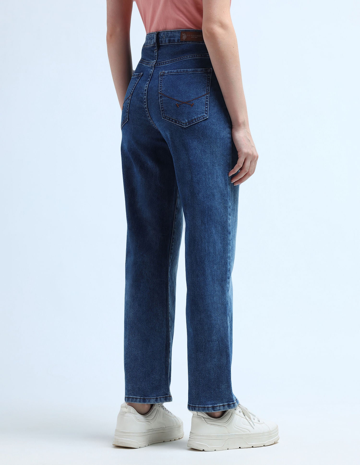 High Rise Wide Leg Jeans Me. Blue - U.S. POLO ASSN. | Large