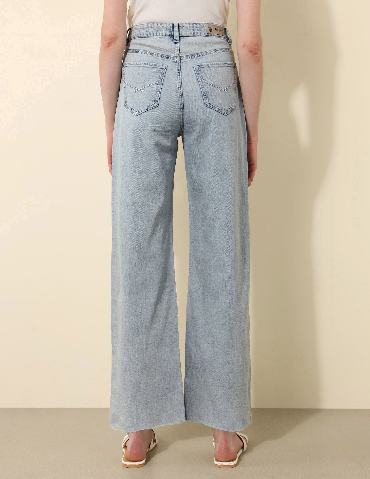 High Rise Wide Leg Fit Jeans Blue - U.S. Polo Assn. India | Large