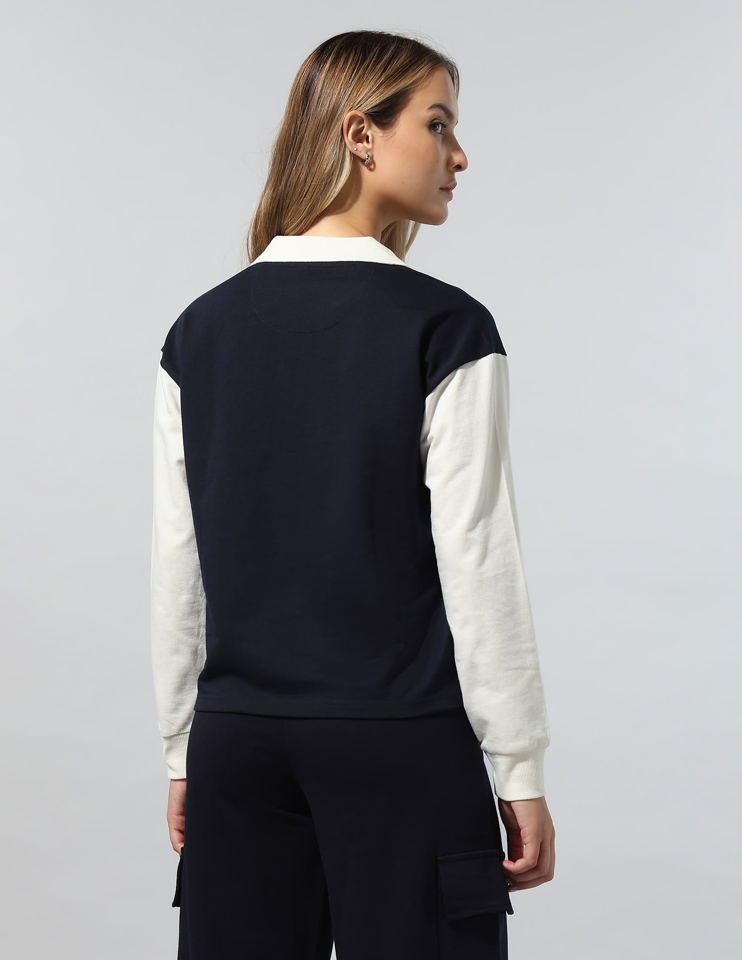 Colourblocked Brand Printed Sweatshirt Blue - U.S. Polo Assn. India | Large