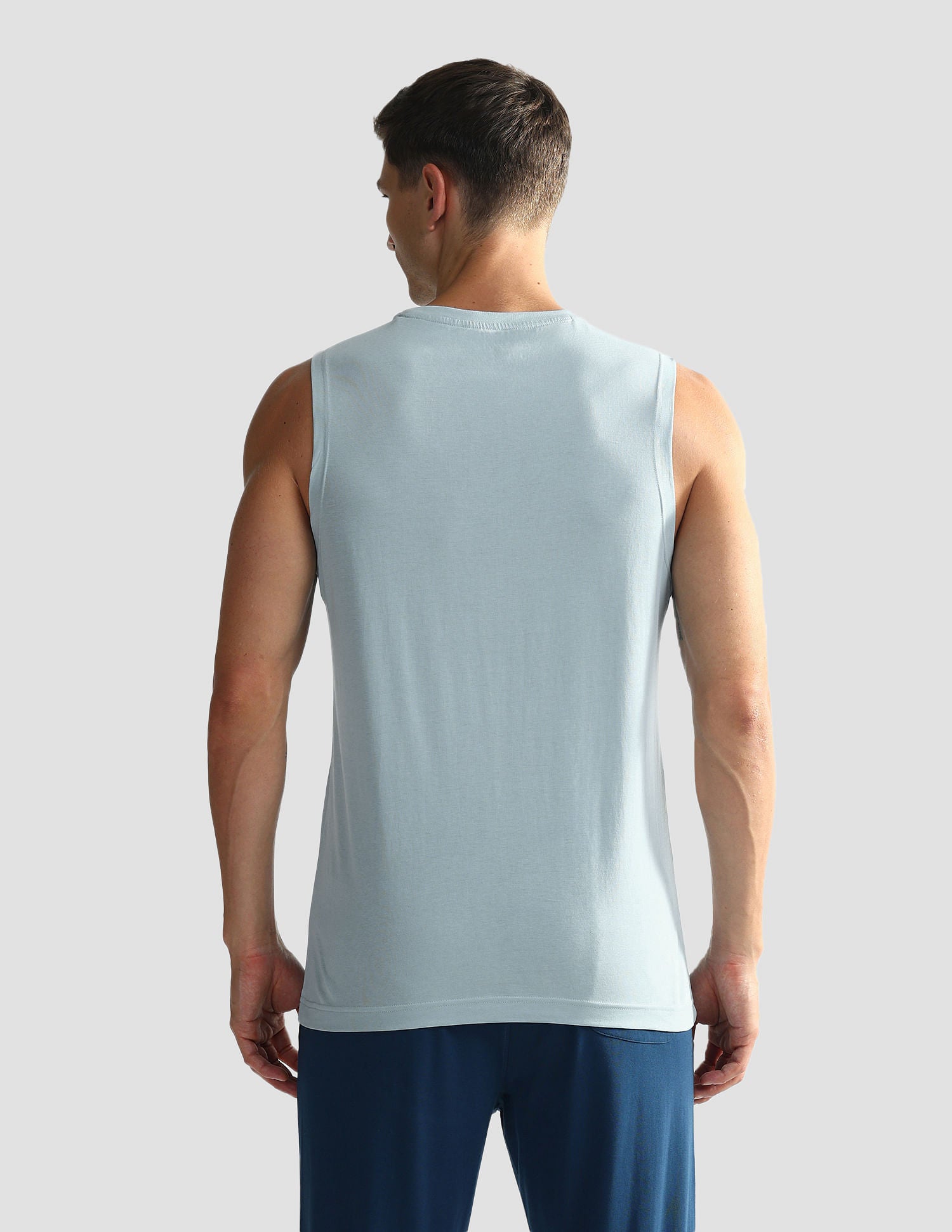 Solid Cotton OEV06 Vest - Pack Of 1 Lt Blue - U.S. POLO ASSN. | Large