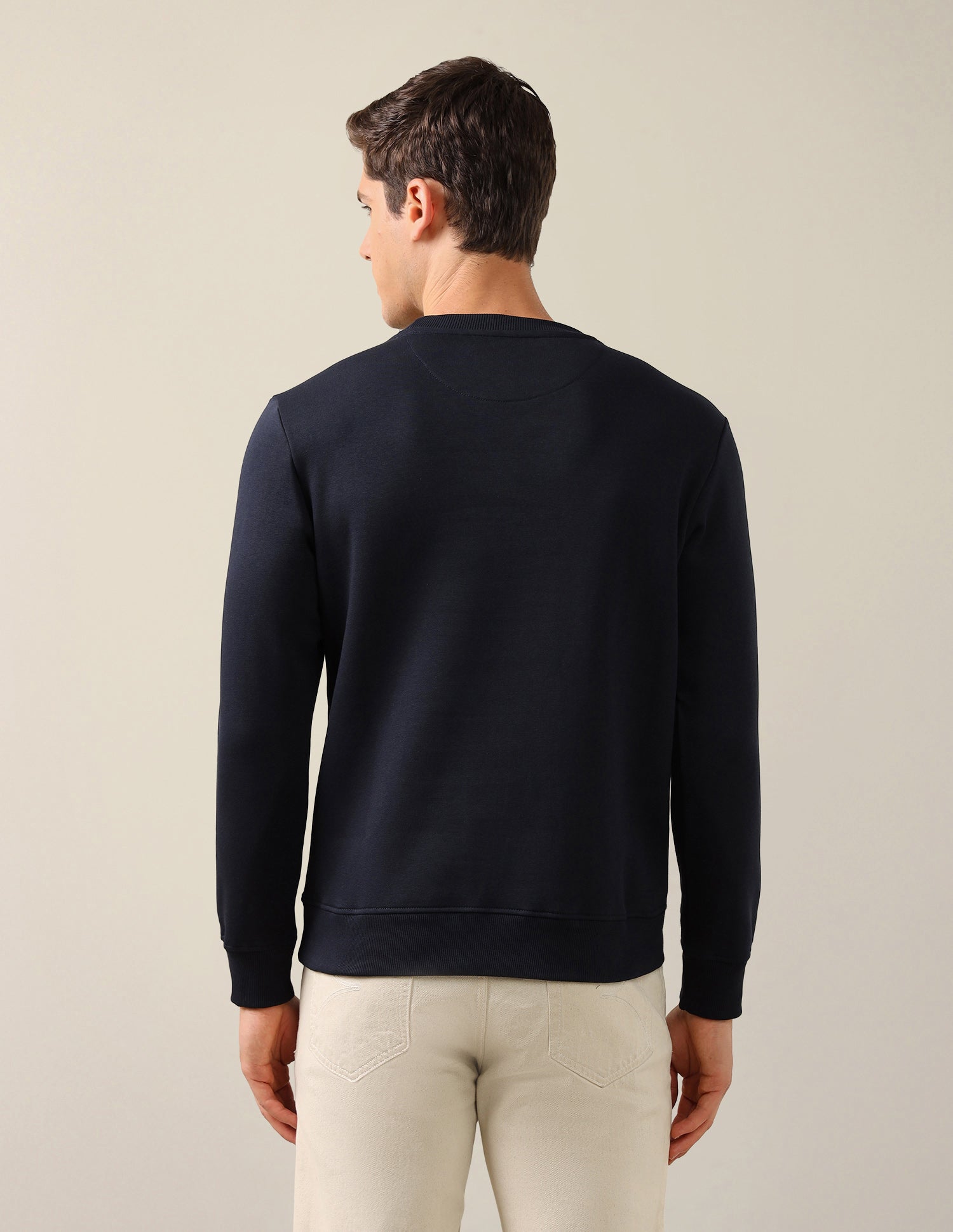 Brand Embroidered Slim Fit Sweatshirt Navy - U.S. Polo Assn. India | Large