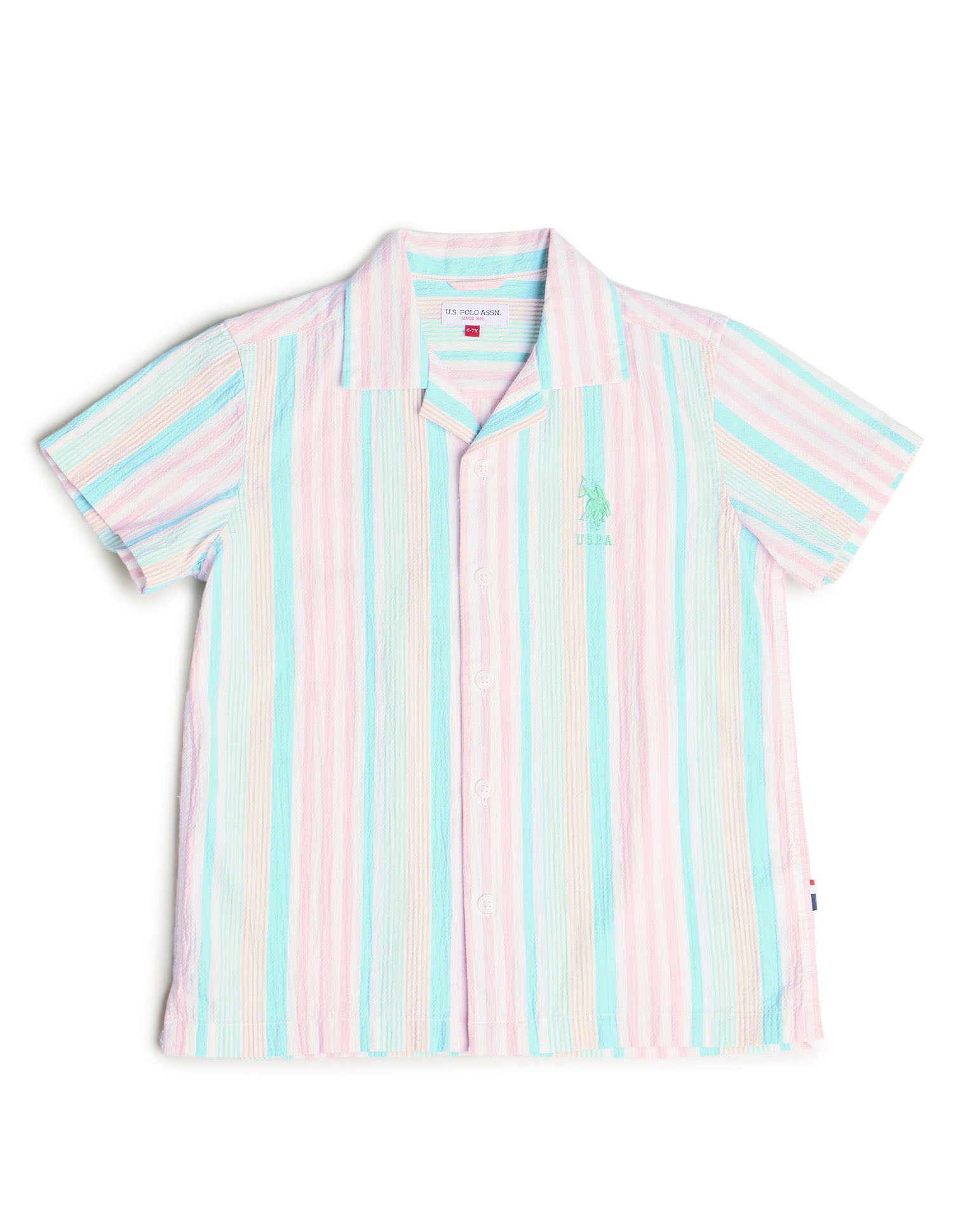 Boys Relaxed Fit Twill Shirt Pink - U.S. POLO ASSN. | Large