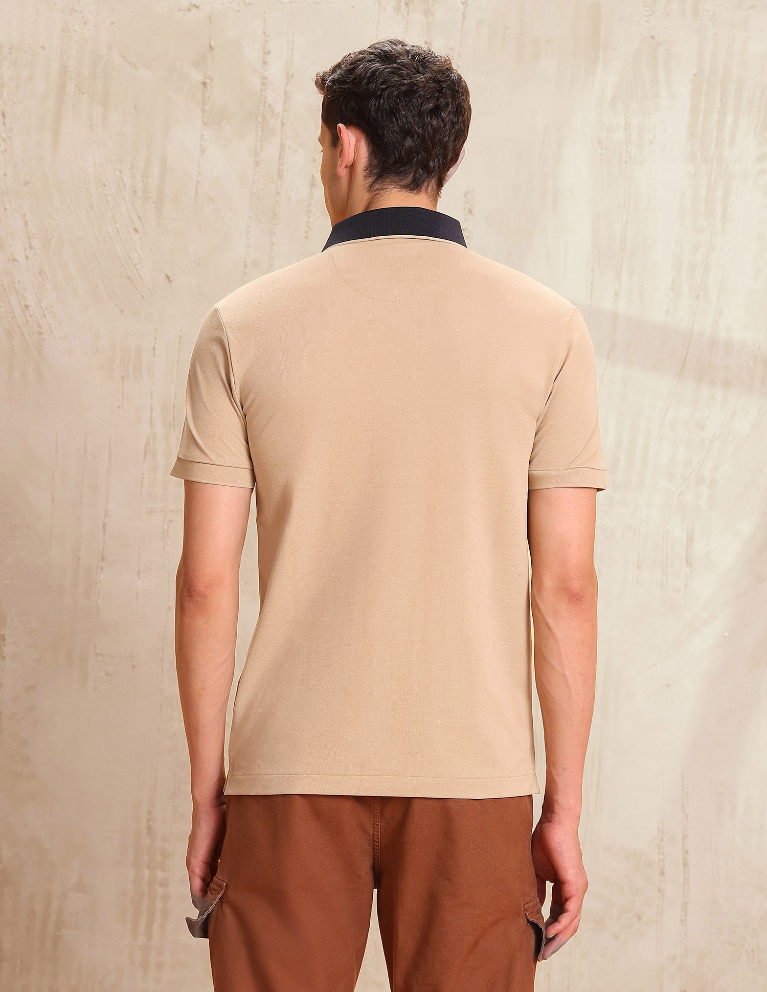 Solid Regular Fit Polo Shirt Khaki - U.S. POLO ASSN. | Large