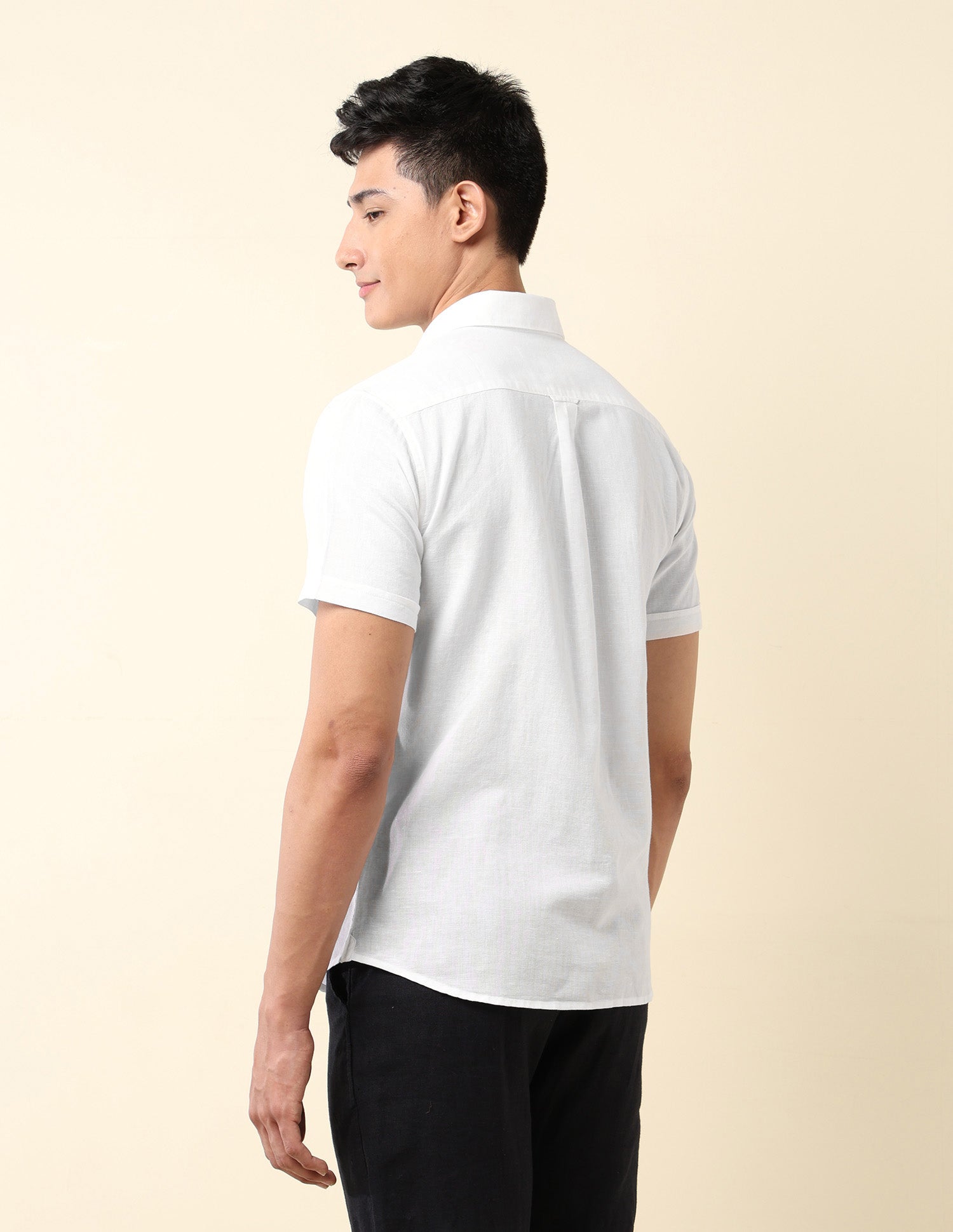 Tailored Fit Solid Shirt White - U.S. Polo Assn. India | Large