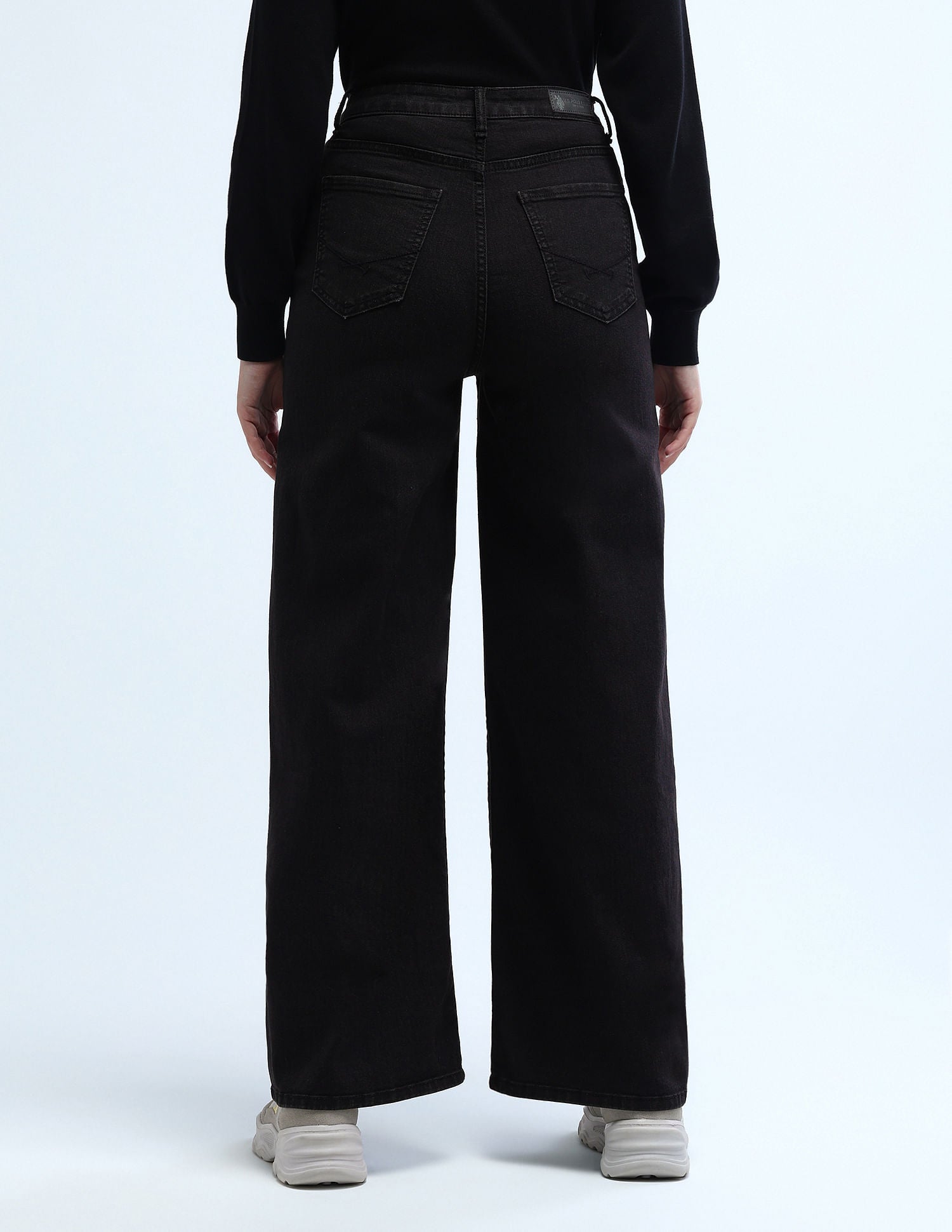 High Rise Stretchable Baggy Jeans Dark Grey - U.S. POLO ASSN. | Large