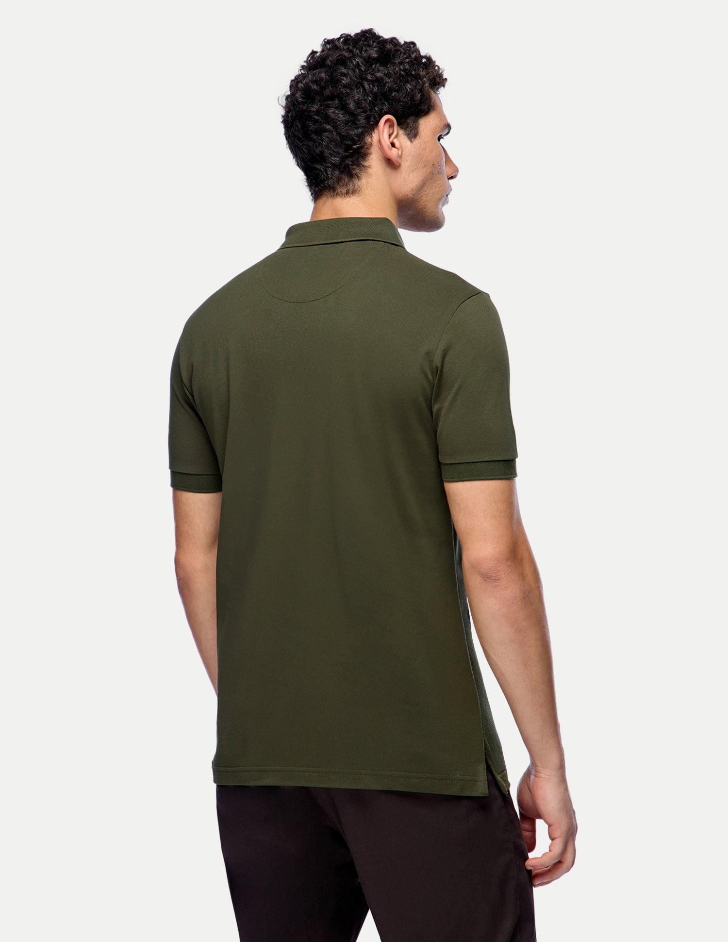 Brand Embroidered Slim Fit Polo Shirt Olive - U.S. Polo Assn. India | Large