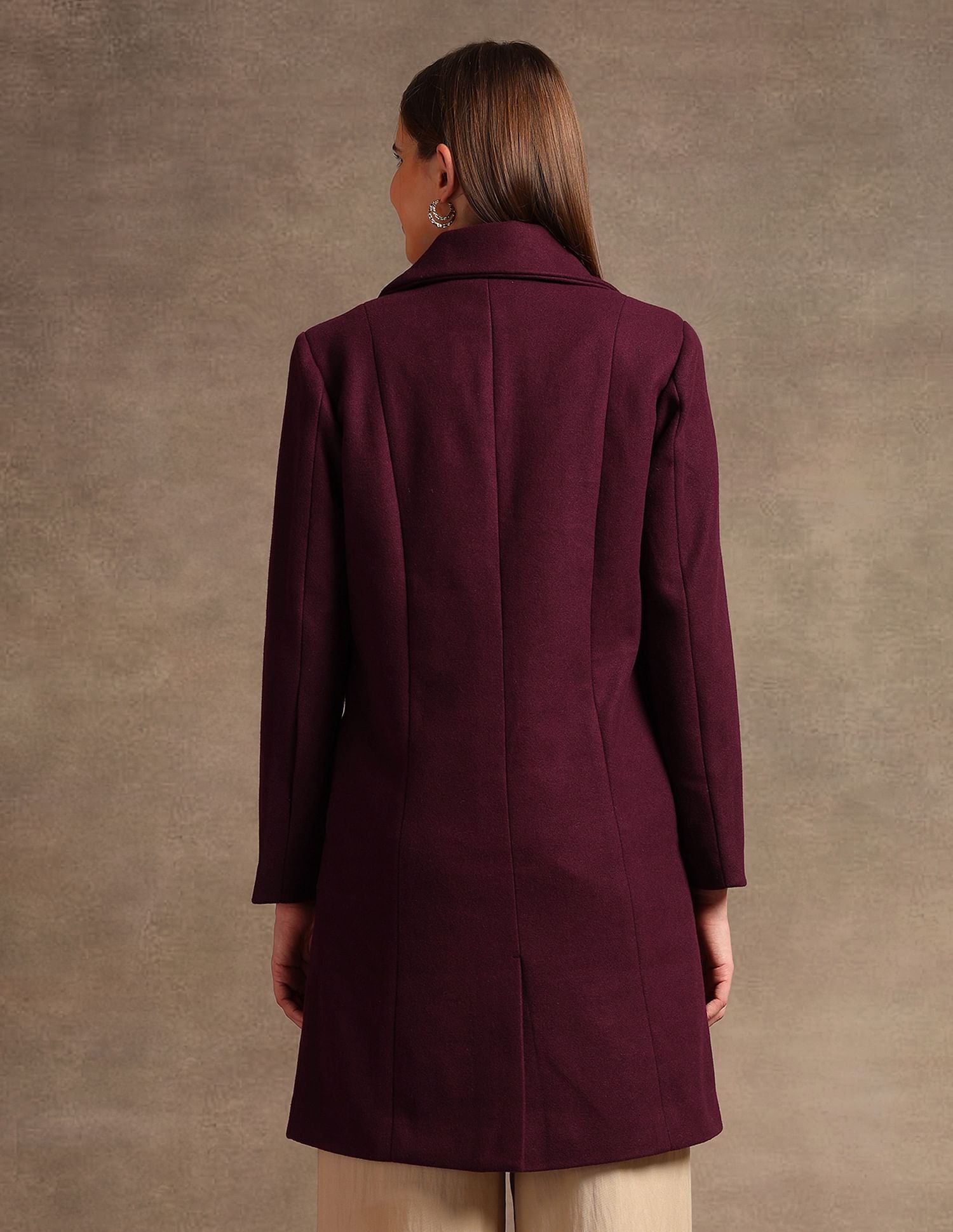 Long Line Solid Jacket Maroon - U.S. Polo Assn. India | Large