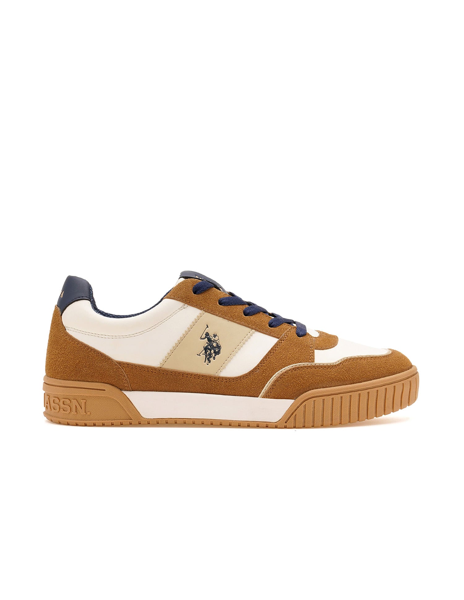 Men Rever Colourblocked Sneakers Brown - U.S. Polo Assn. India | Large