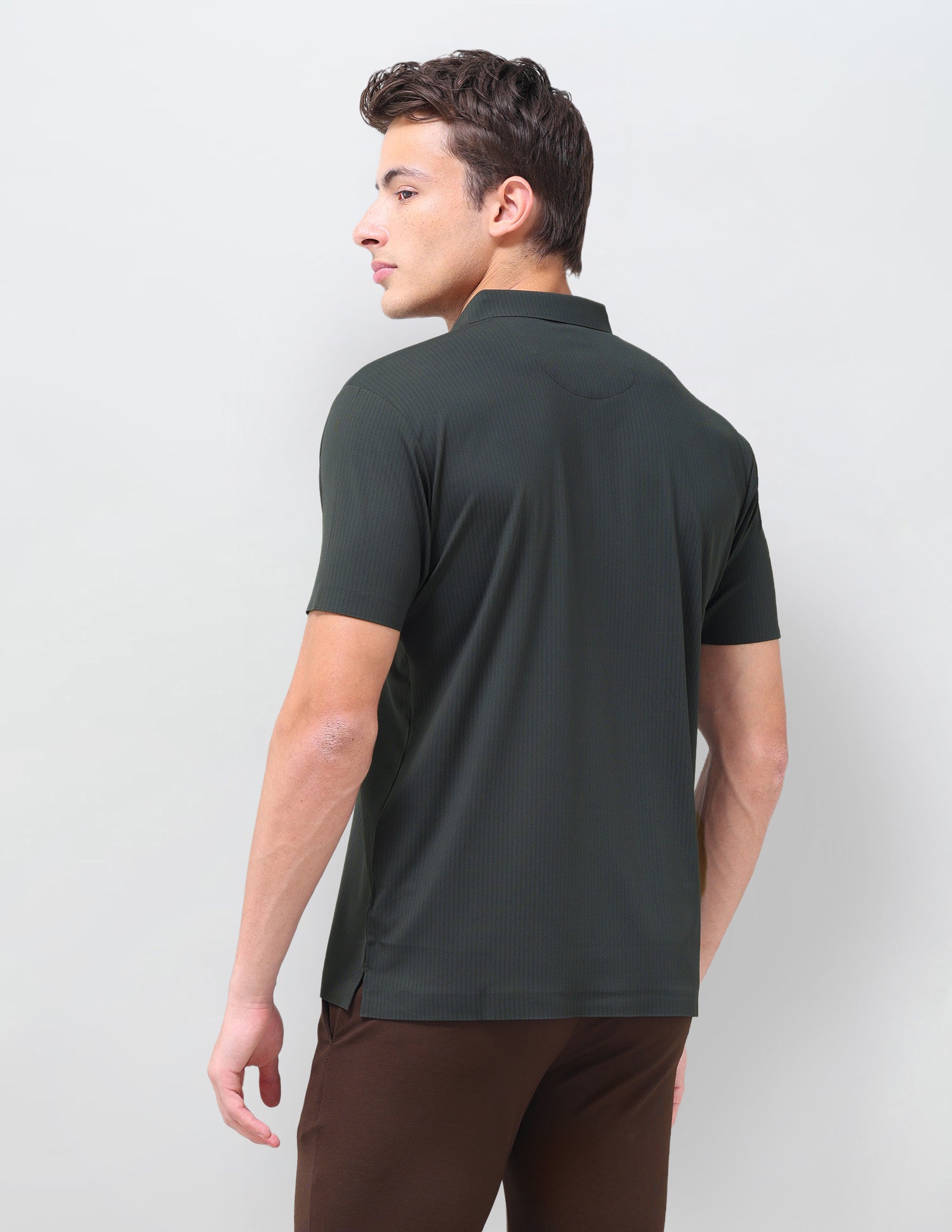 Jacquard Slim Fit Polo Shirt Dark Grey - U.S. Polo Assn. India | Large