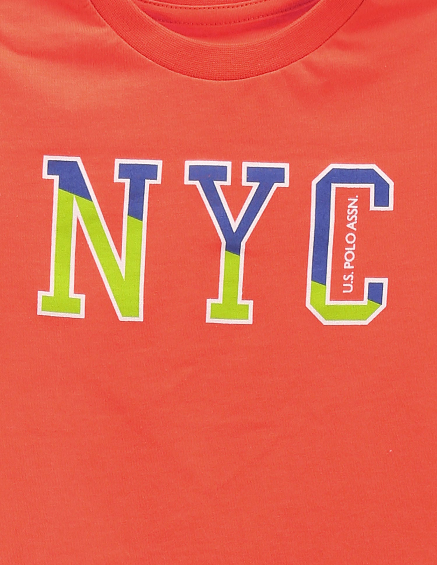 Boys Pure Cotton T-Shirt - Pack Of 2 White and Orange - U.S. POLO ASSN. | Large