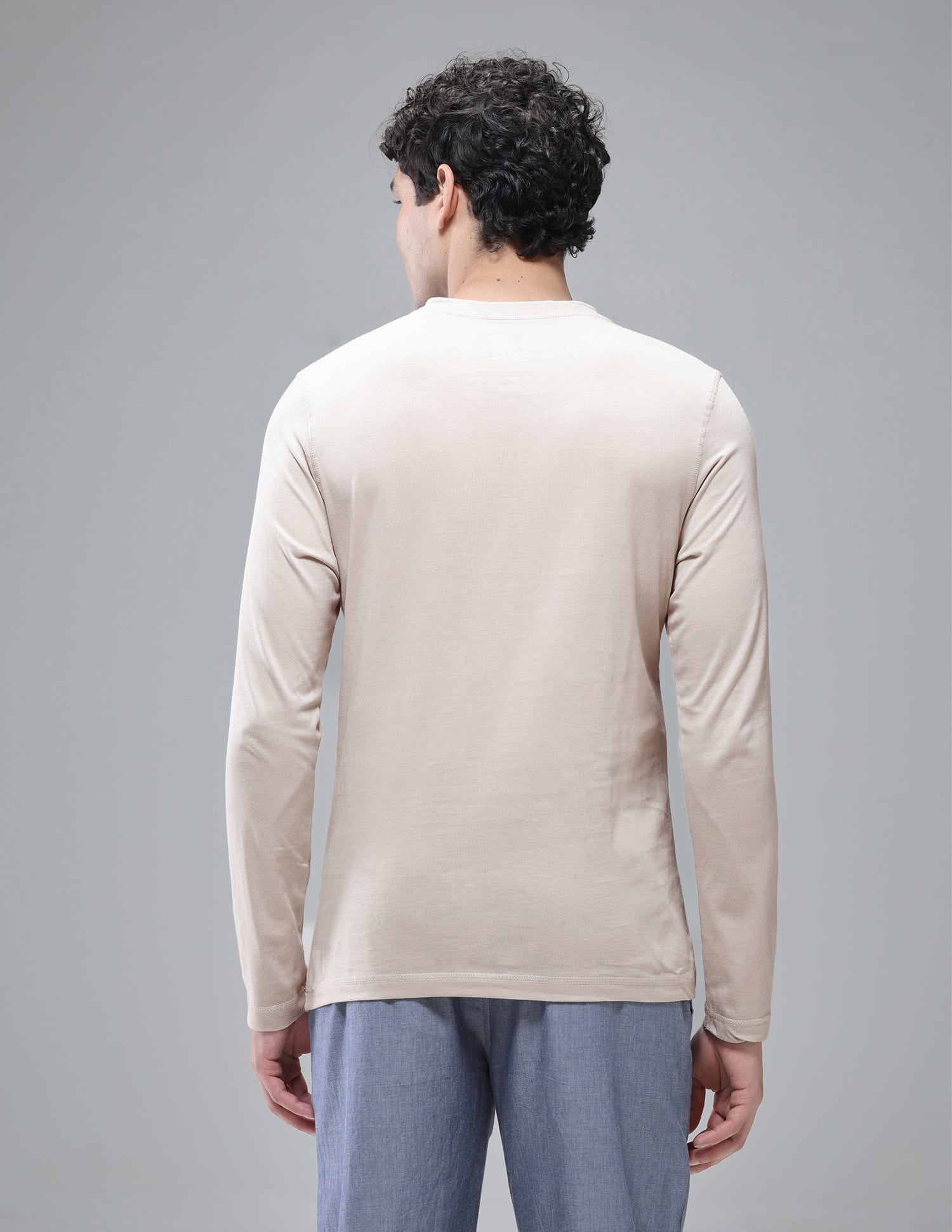 Pure Cotton I694 Lounge Henley T-Shirt - Pack Of 1 Off White - U.S. Polo Assn. India | Large