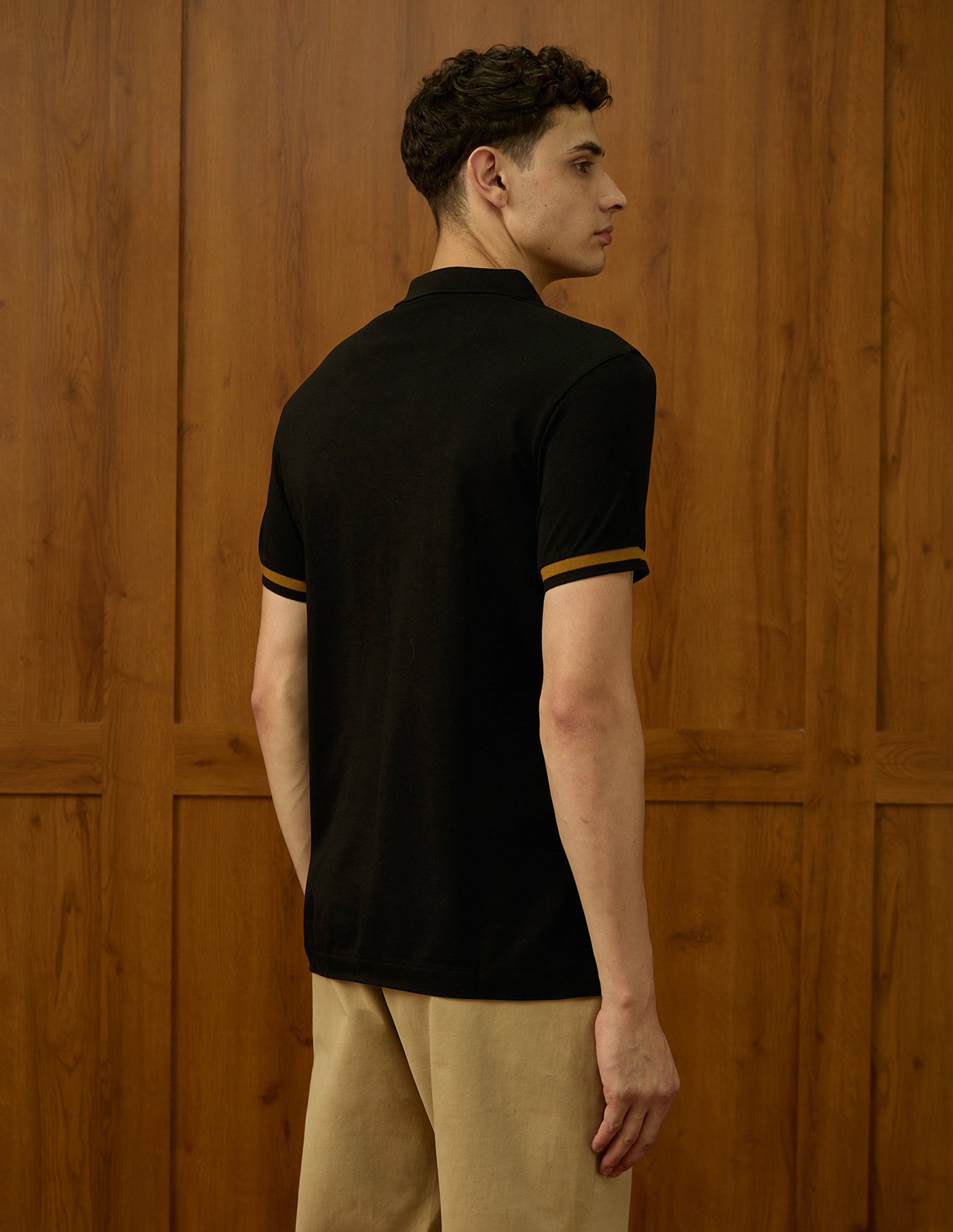 Brand Embroidered Varsity Polo Shirt Black - U.S. POLO ASSN. | Large