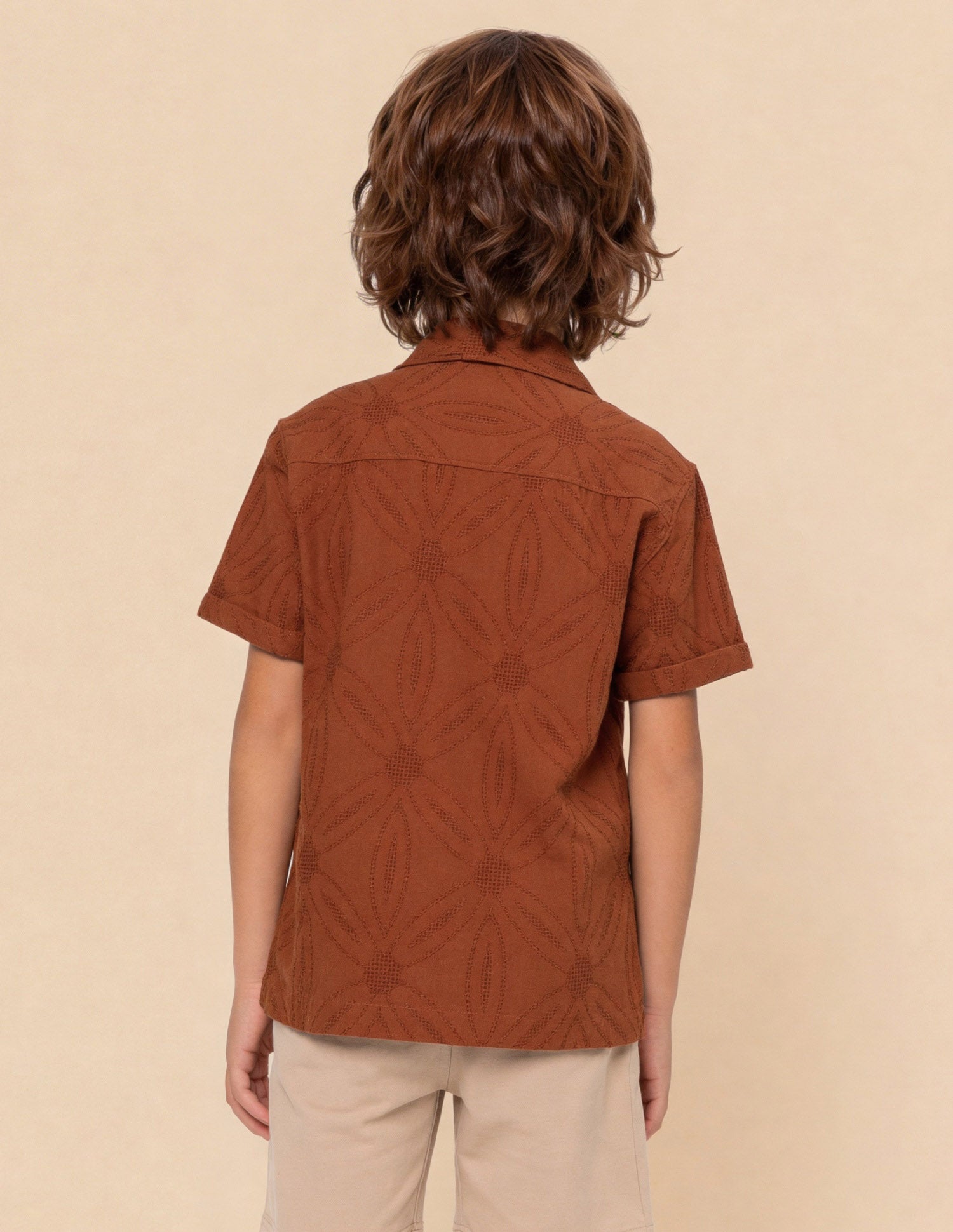 Self Design Floral Camp Shirt Rust - U.S. Polo Assn. India | Large