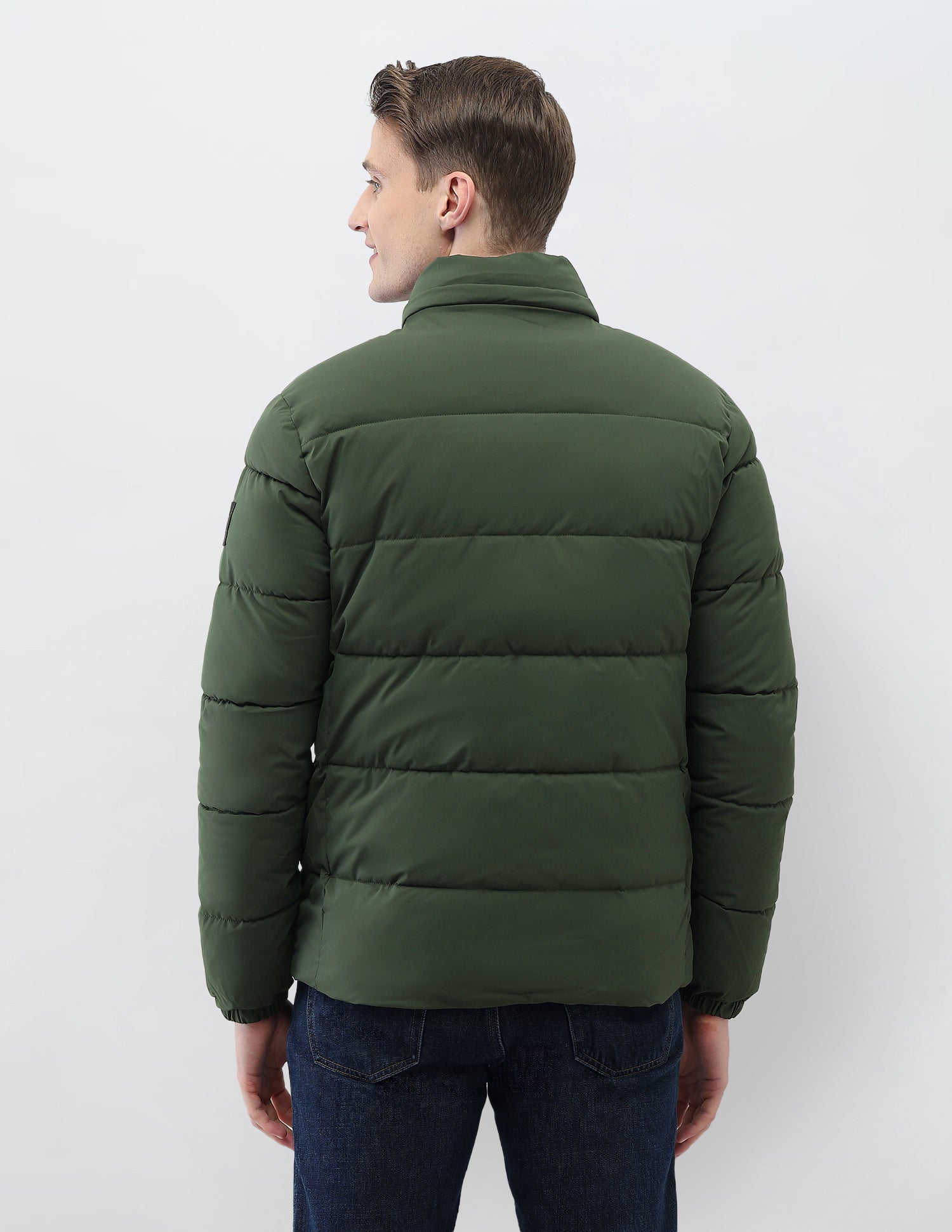 Detachable Hood Puffer Jacket Olive - U.S. Polo Assn. India | Large