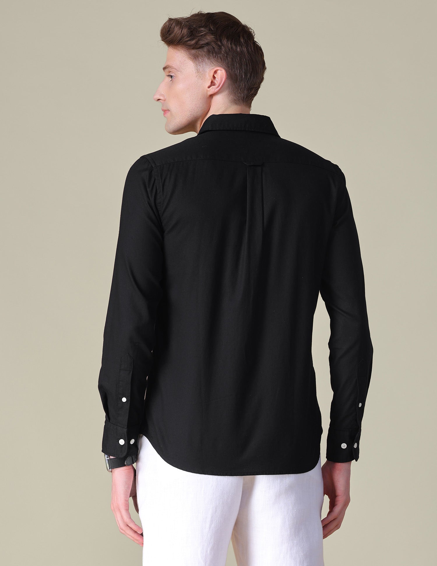 Dobby Tailored Fit Shirt Black - U.S. POLO ASSN. | Large