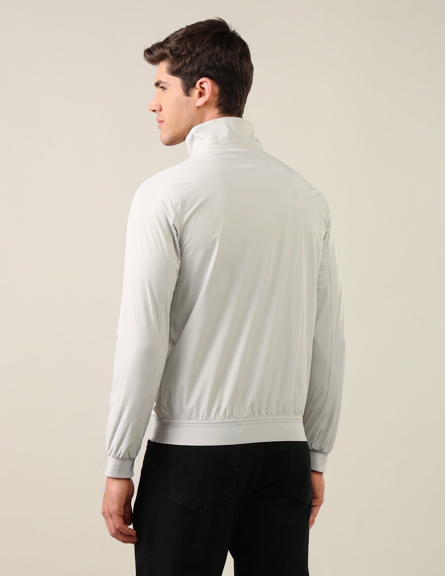 Graphic Printed Regular Fit Jacket Ice Grey - U.S. Polo Assn. India | Large