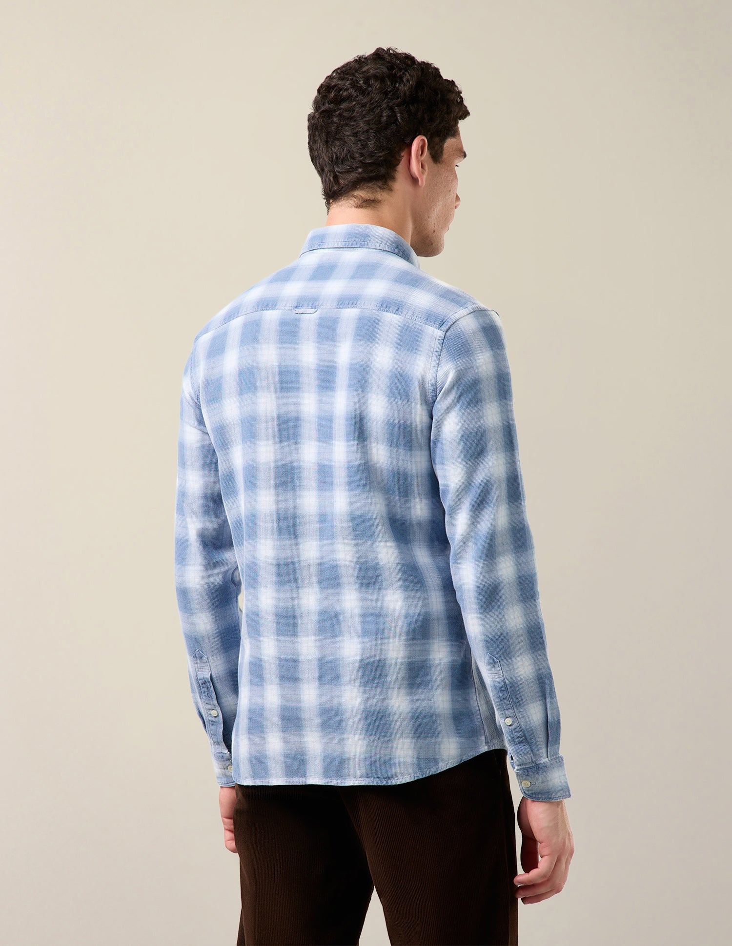 Plaid Checked Regular Fit Shirt Light Indigo - U.S. Polo Assn. India | Large