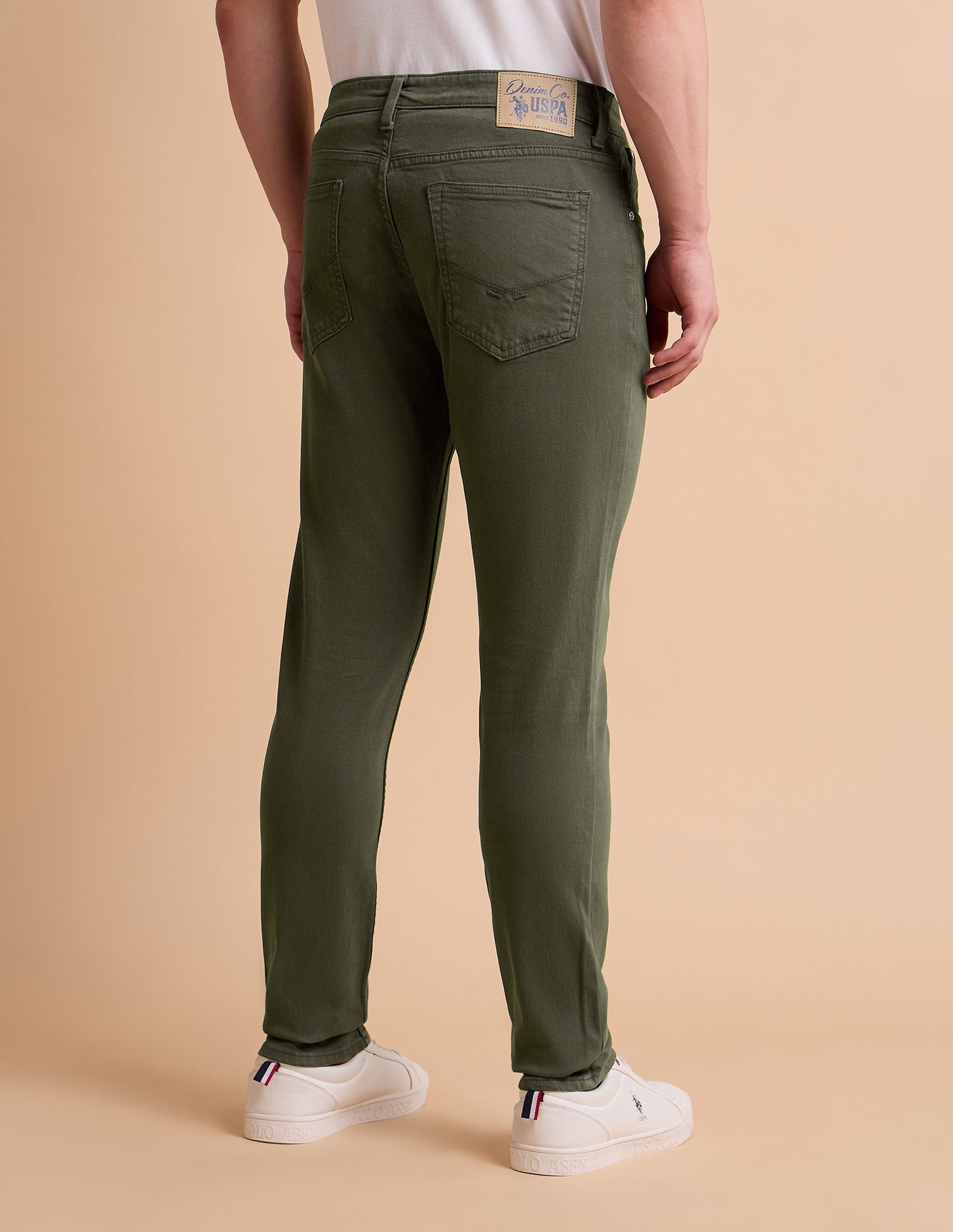 Brandon Slim Tapered Fit Green Jeans Olive - U.S. POLO ASSN. | Large