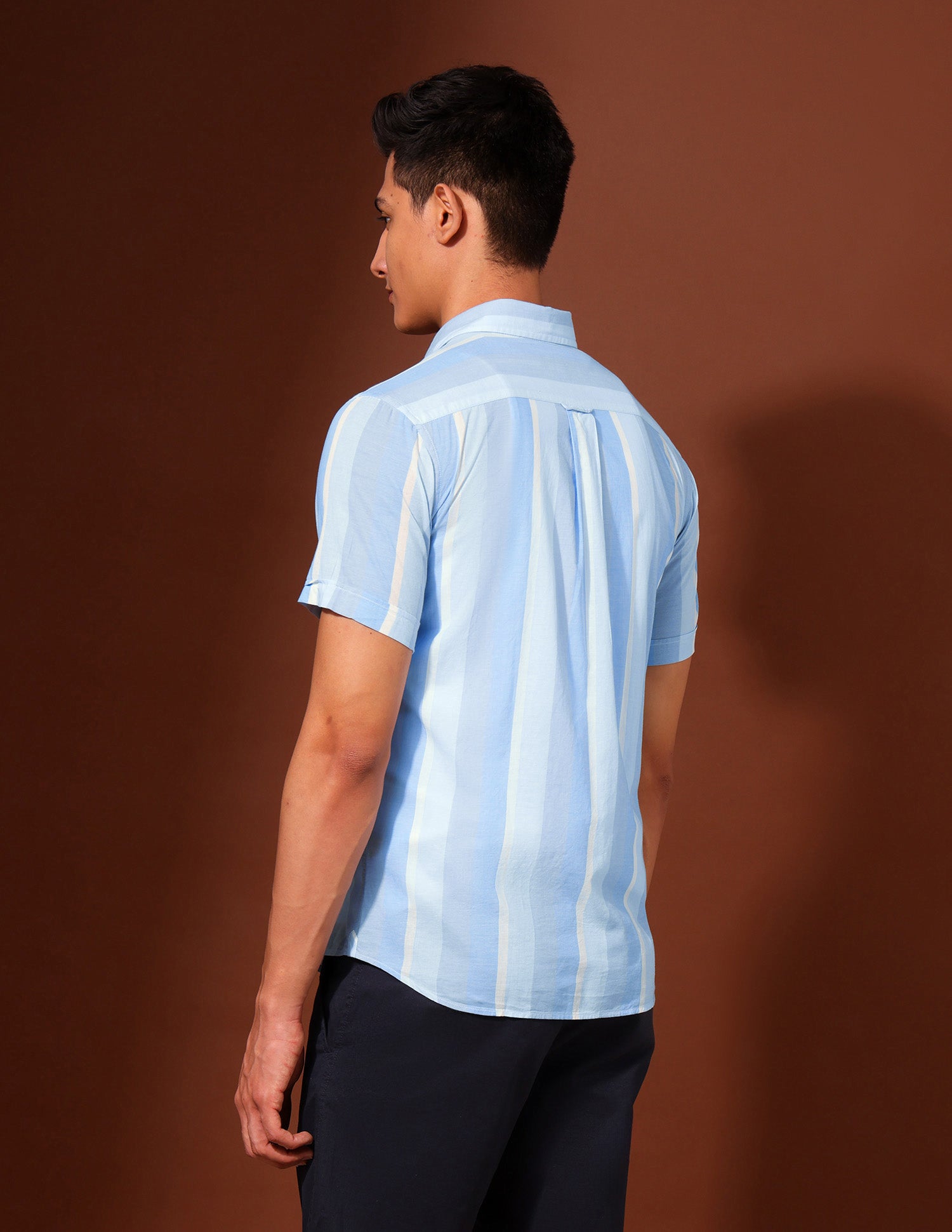 Vertical Striped Tailored Fit Shirt Blue - U.S. Polo Assn. India | Large