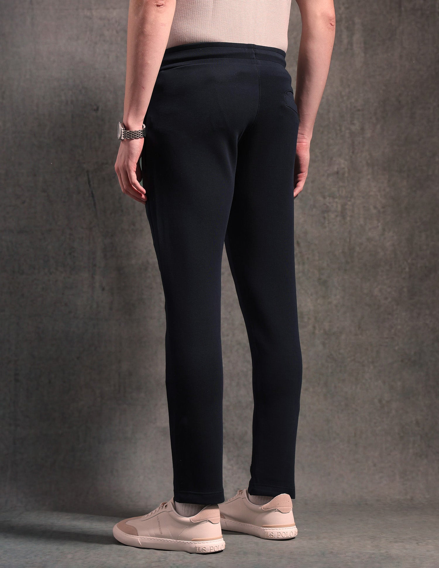 Mid Rise Black & Gold Track Pants Navy - U.S. POLO ASSN. | Large