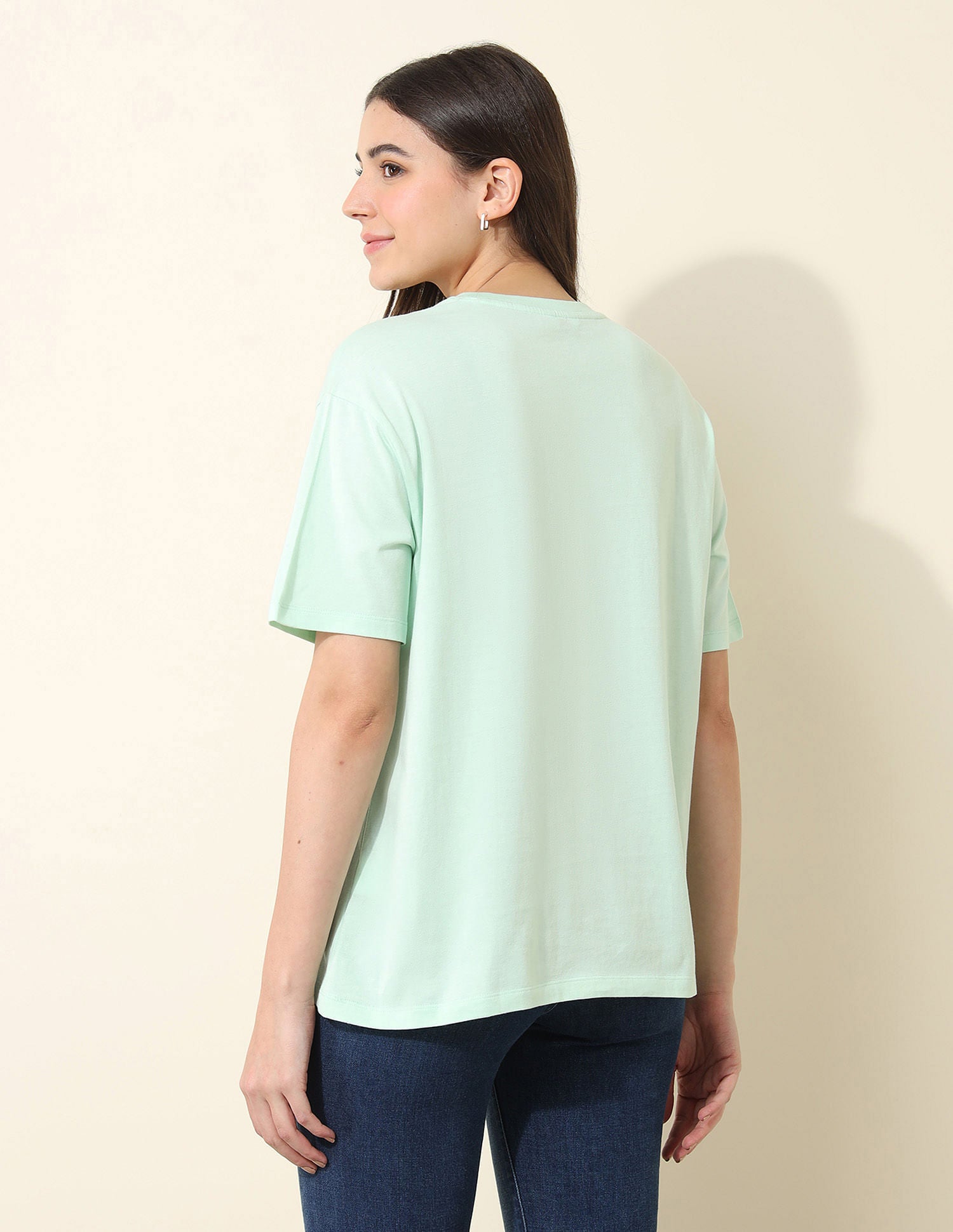 Boyfriend Fit Brand Printed T-Shirt Mint - U.S. POLO ASSN. | Large