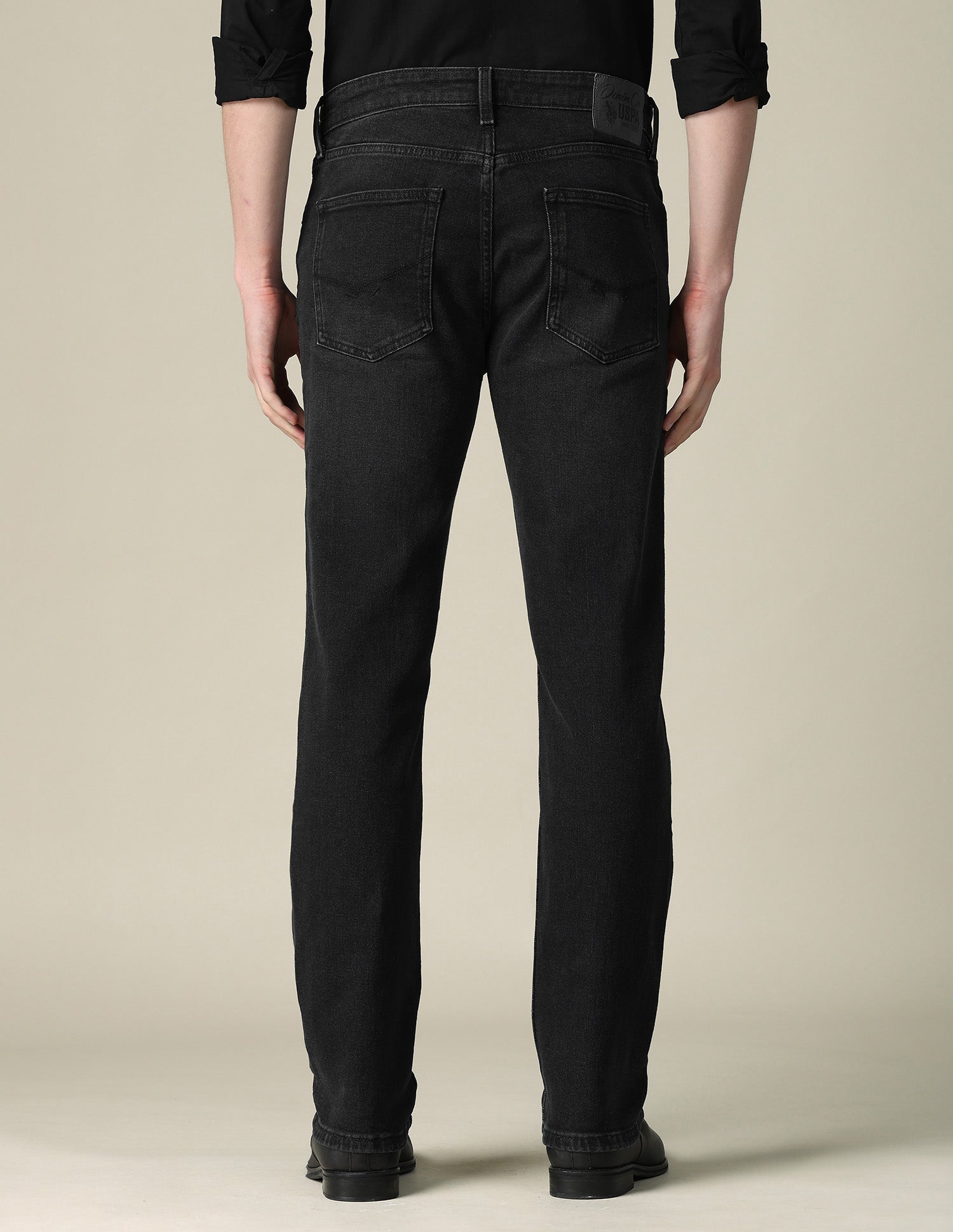 Harold Slim Straight Fit Black Jeans Black - U.S. POLO ASSN. | Large