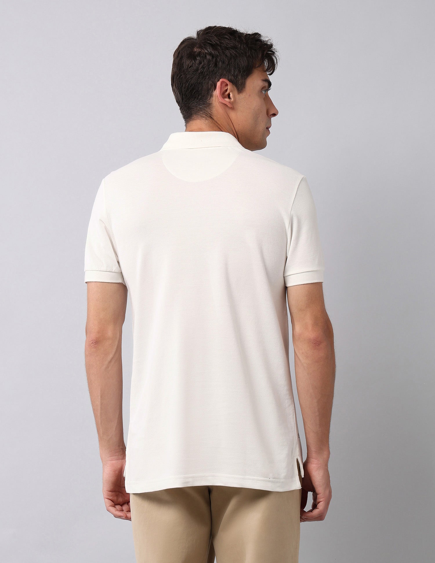 Graphic Printed Muscle Fit Polo Shirt Ivory - U.S. POLO ASSN. | Large