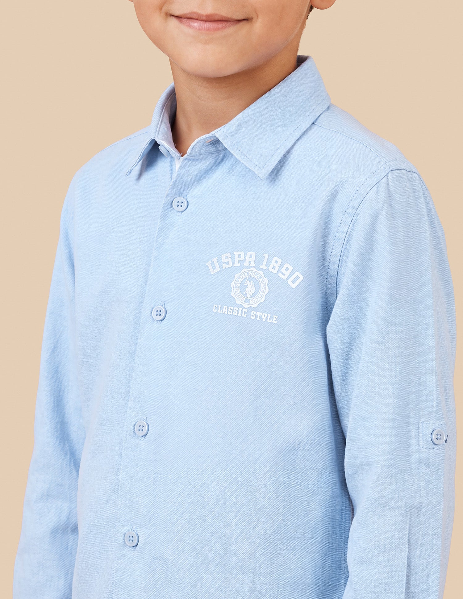 Oxford Regular Fit Shirt Light Blue - U.S. Polo Assn. India | Large