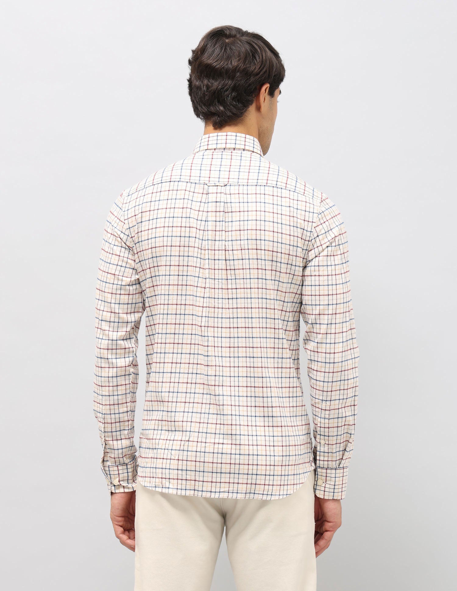 Graph Checked Twill Shirt Ivory - U.S. POLO ASSN. | Large