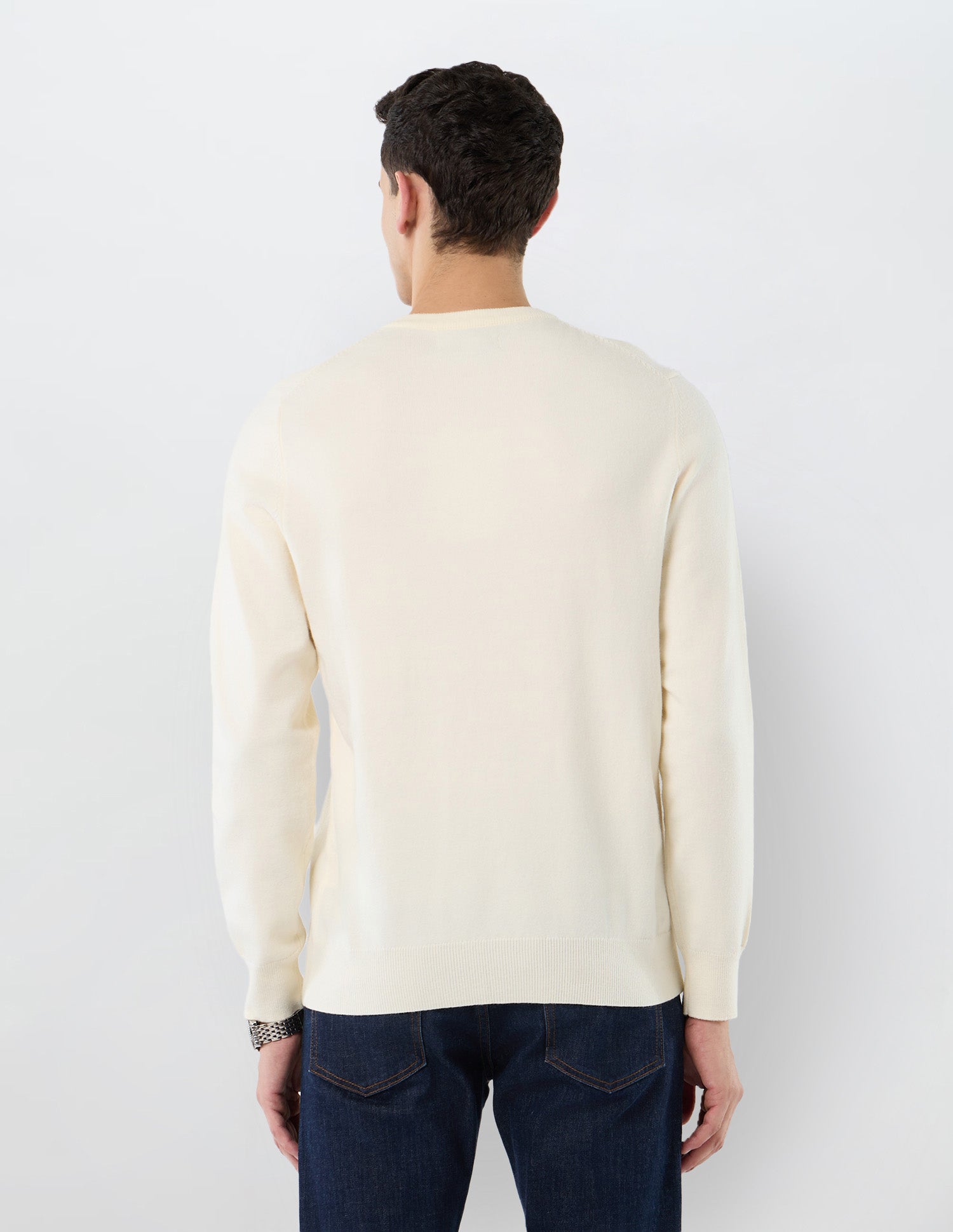 Graphic Patterned Knit Regular Fit Sweater Off White - U.S. POLO ASSN. | Large