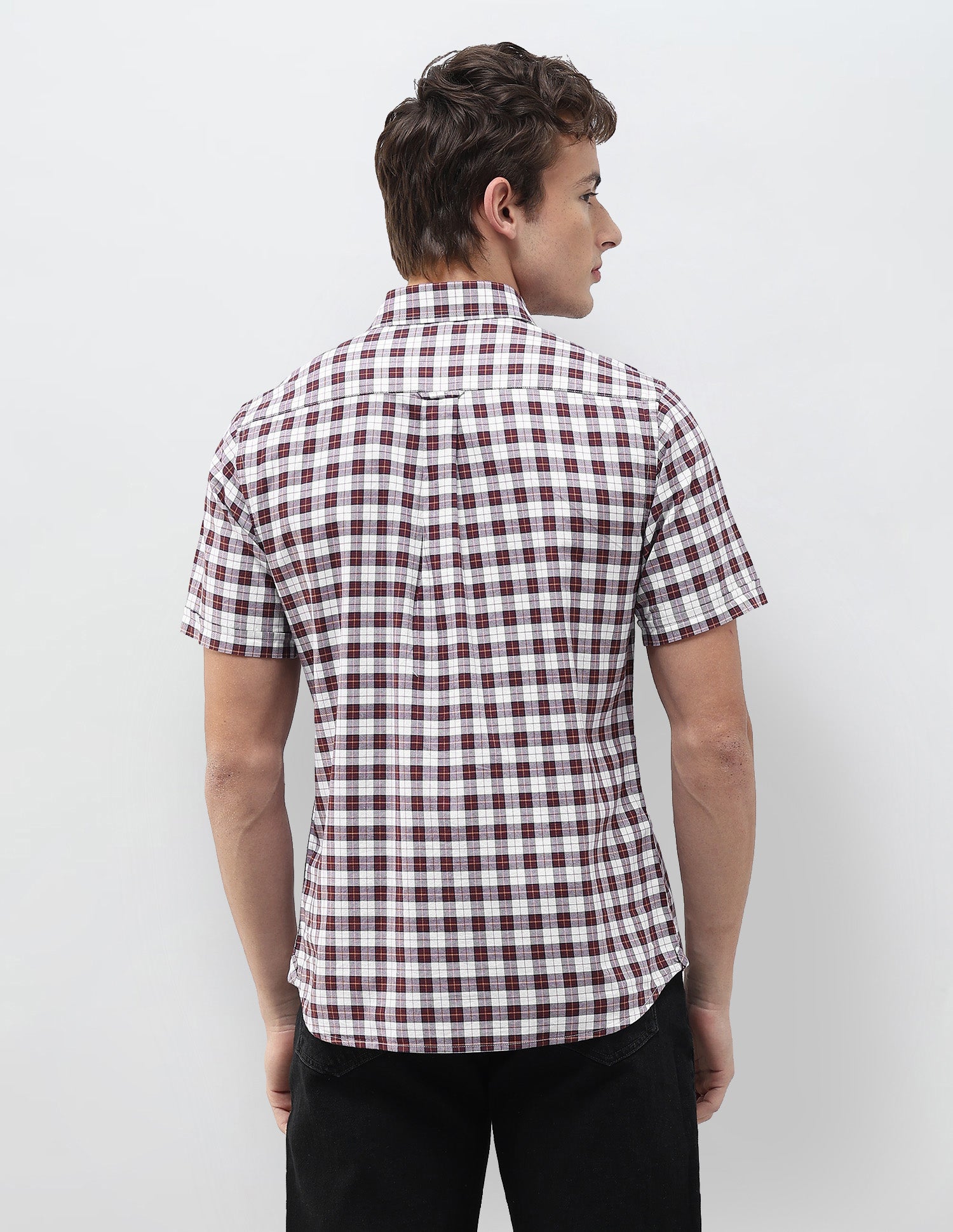 Plaid Checked Regular Fit Shirt Rust - U.S. Polo Assn. India | Large