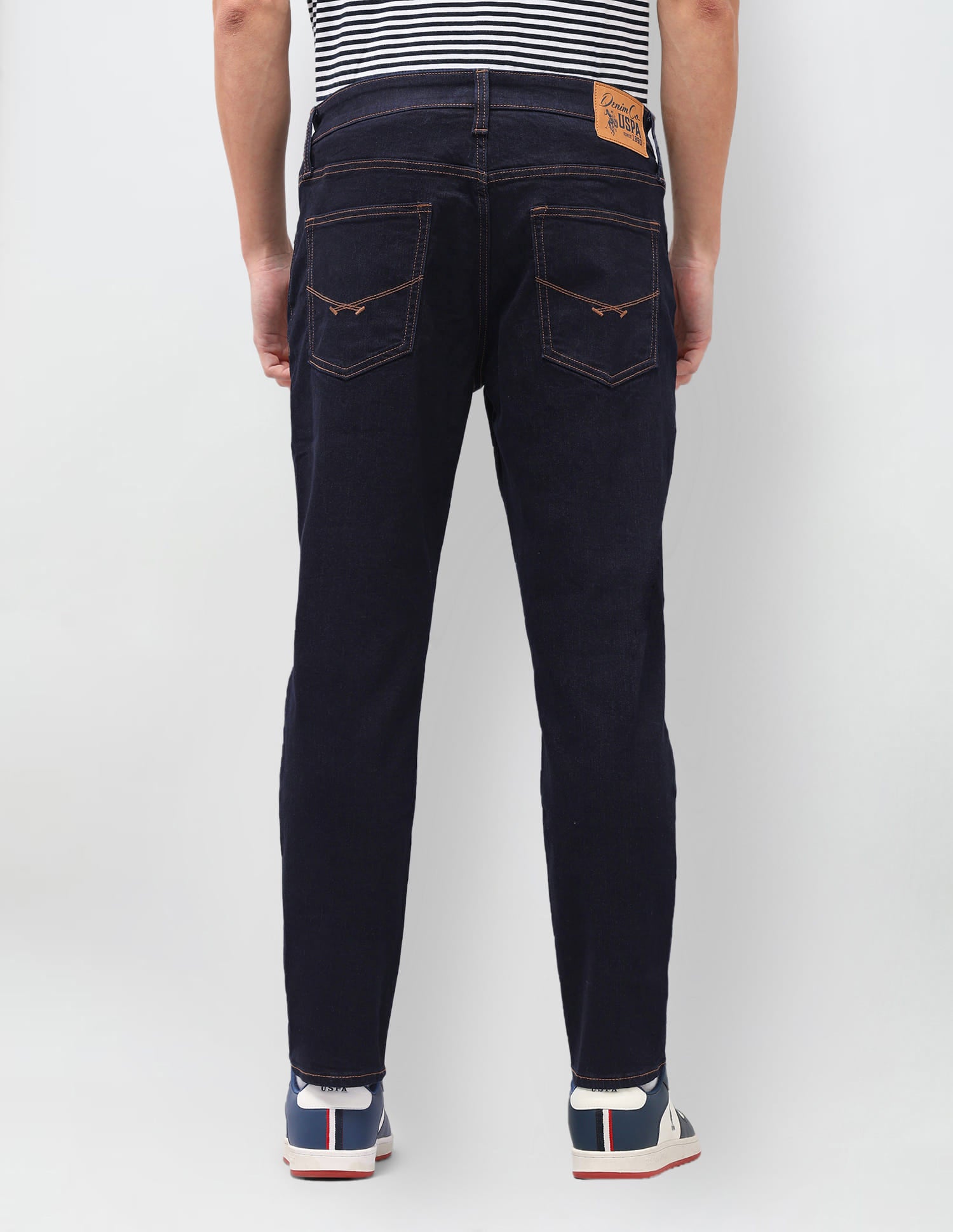 Solid Straight Fit Jeans Blue - U.S. Polo Assn. India | Large