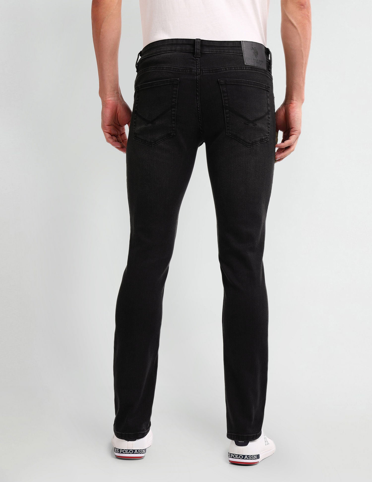 Brandon Slim Tapered Black Jeans Black - U.S. Polo Assn. India | Large