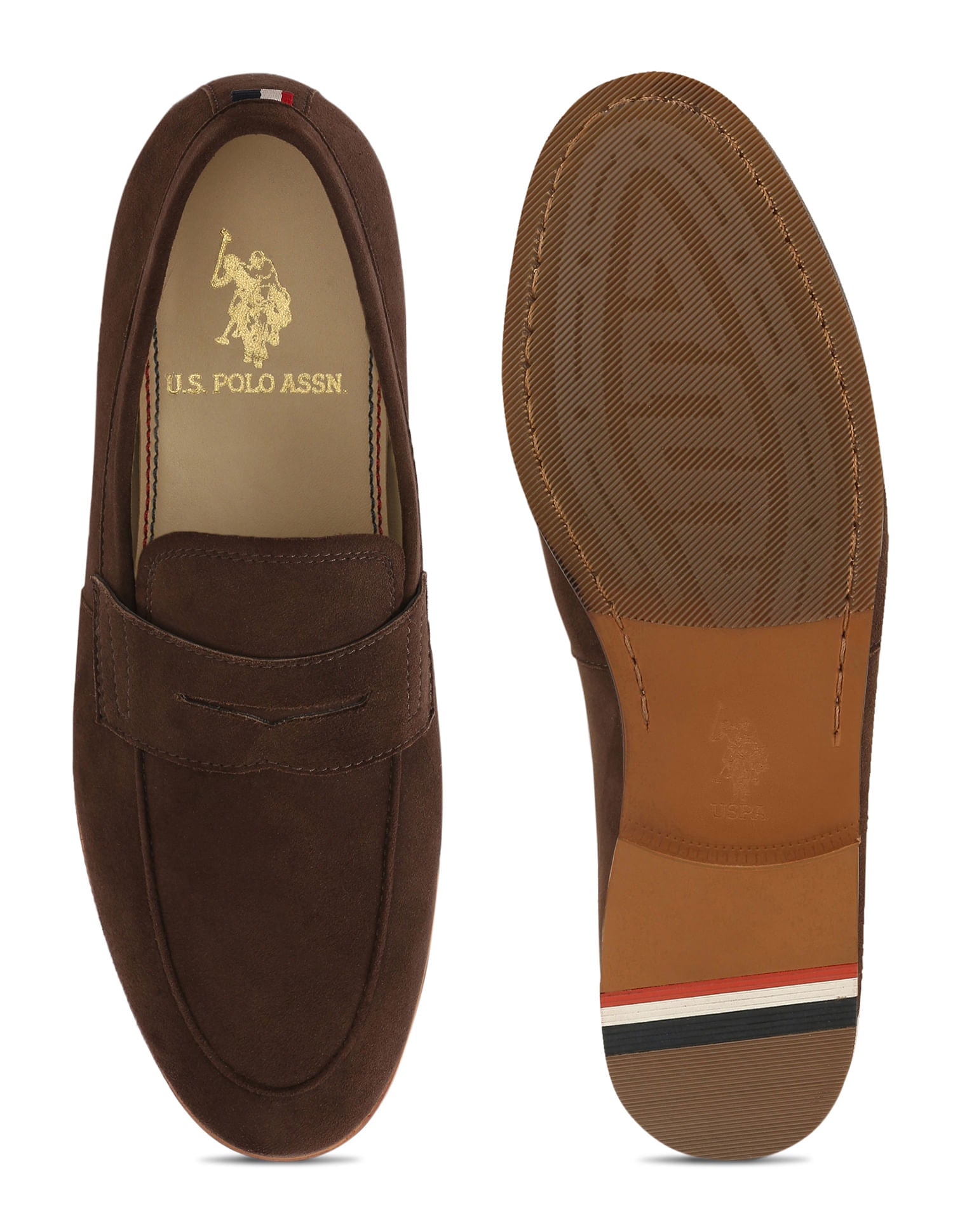 Men Capo Leather Loafers Dark Brown - U.S. POLO ASSN. | Large