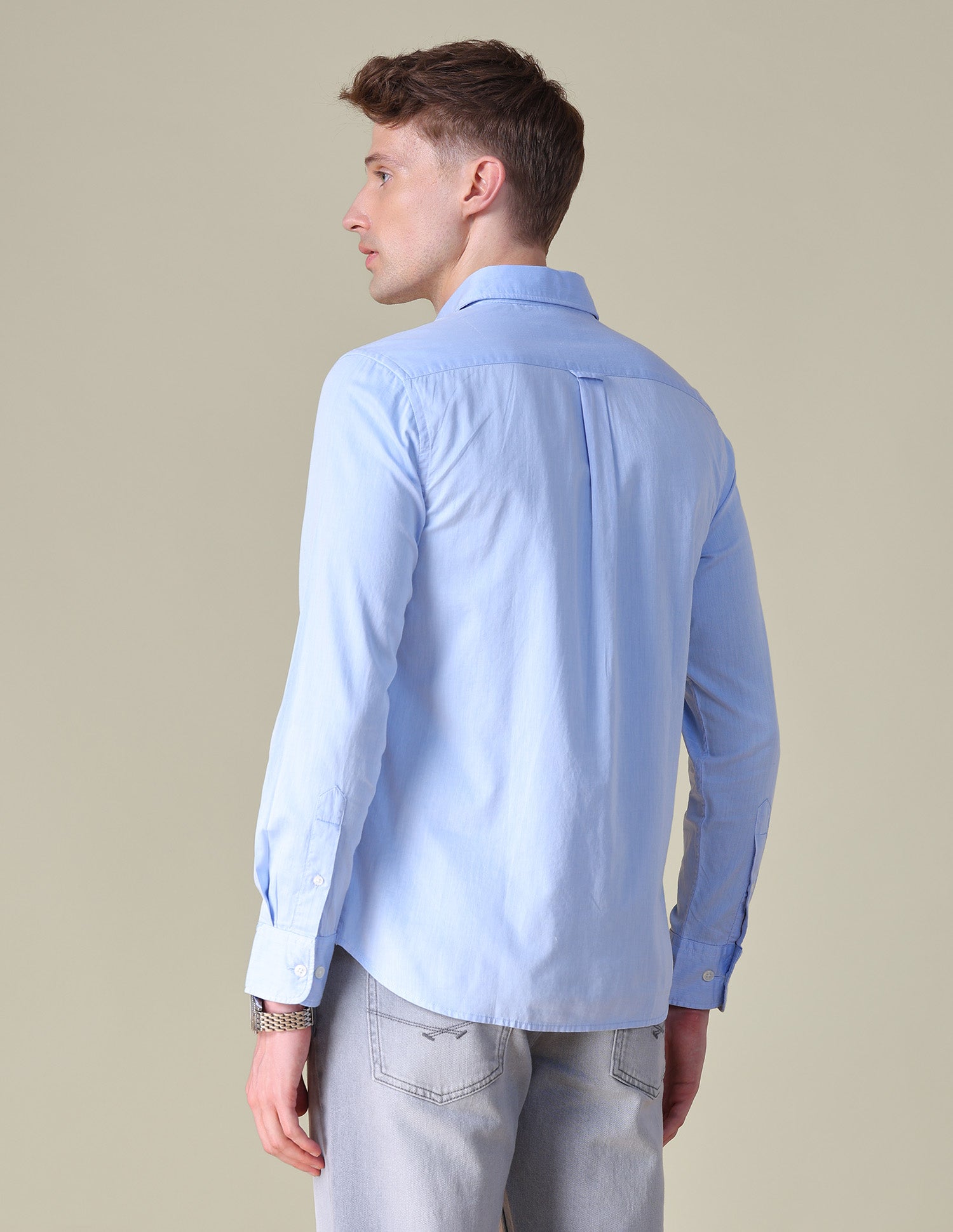 Twill Tailored Fit Shirt Blue - U.S. POLO ASSN. | Large