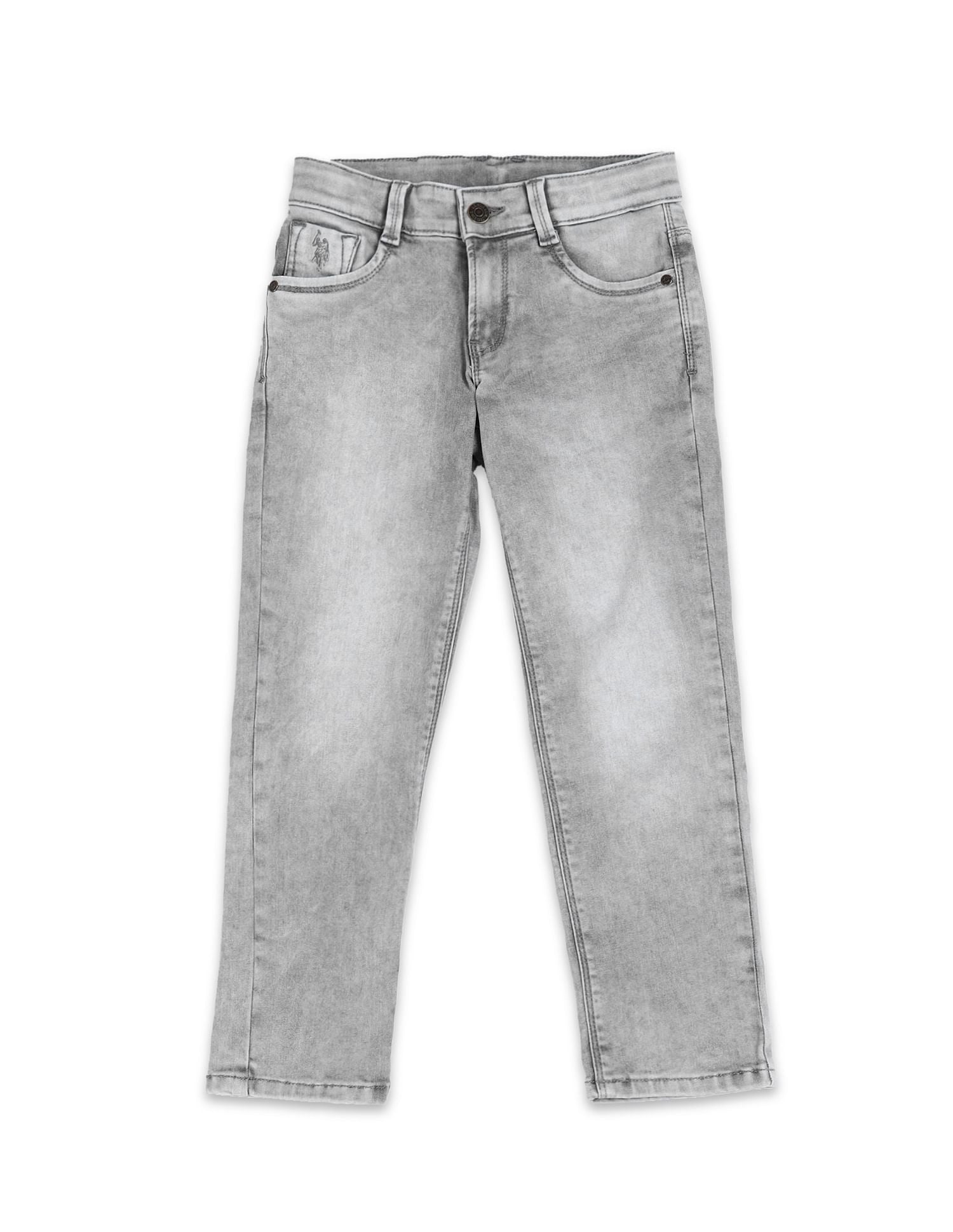 Slim Fit Stone Washed Jeans Light Grey - U.S. POLO ASSN. | Large