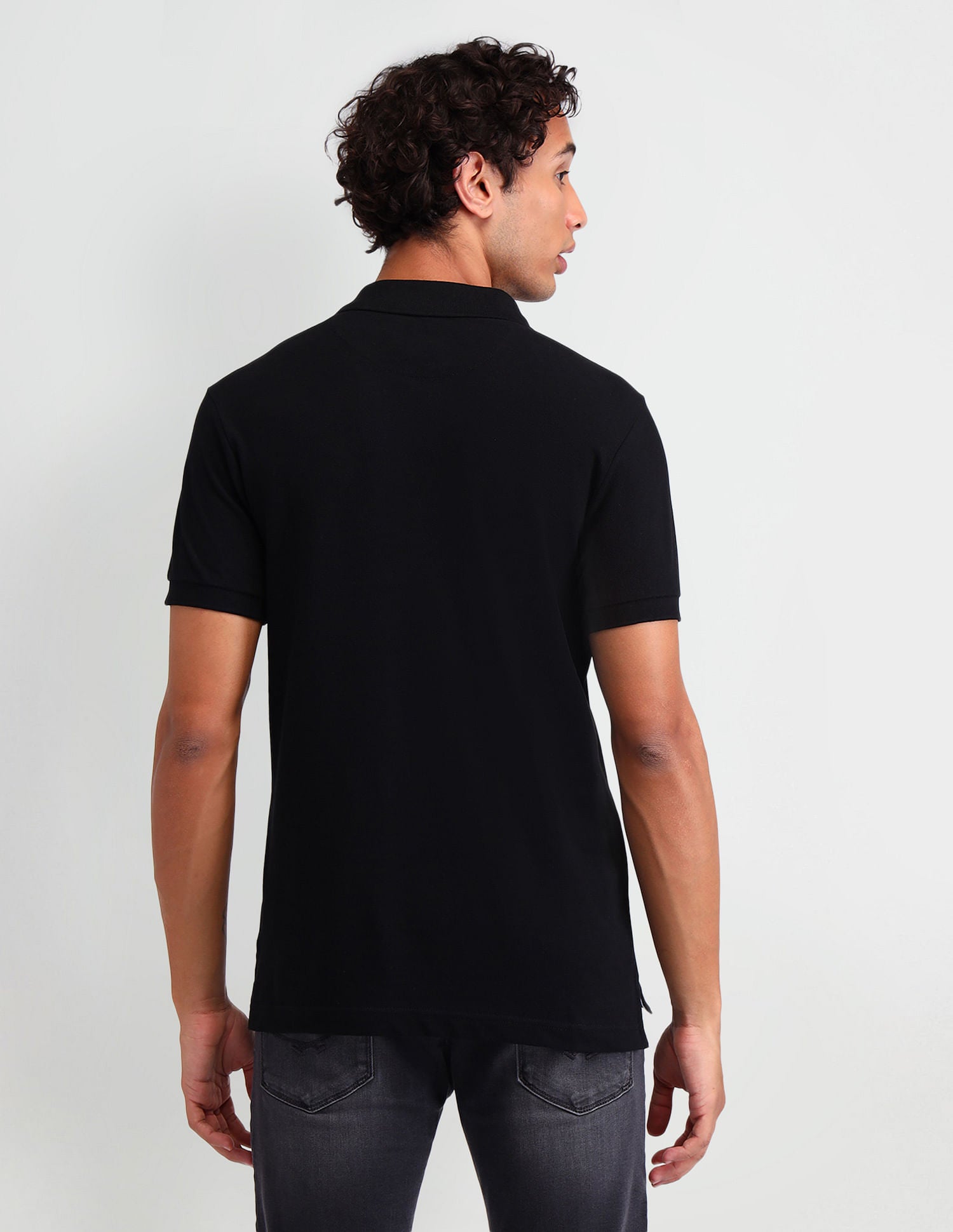 Outdoor Muscle Fit Brand Polo Shirt Black - U.S. POLO ASSN. | Large