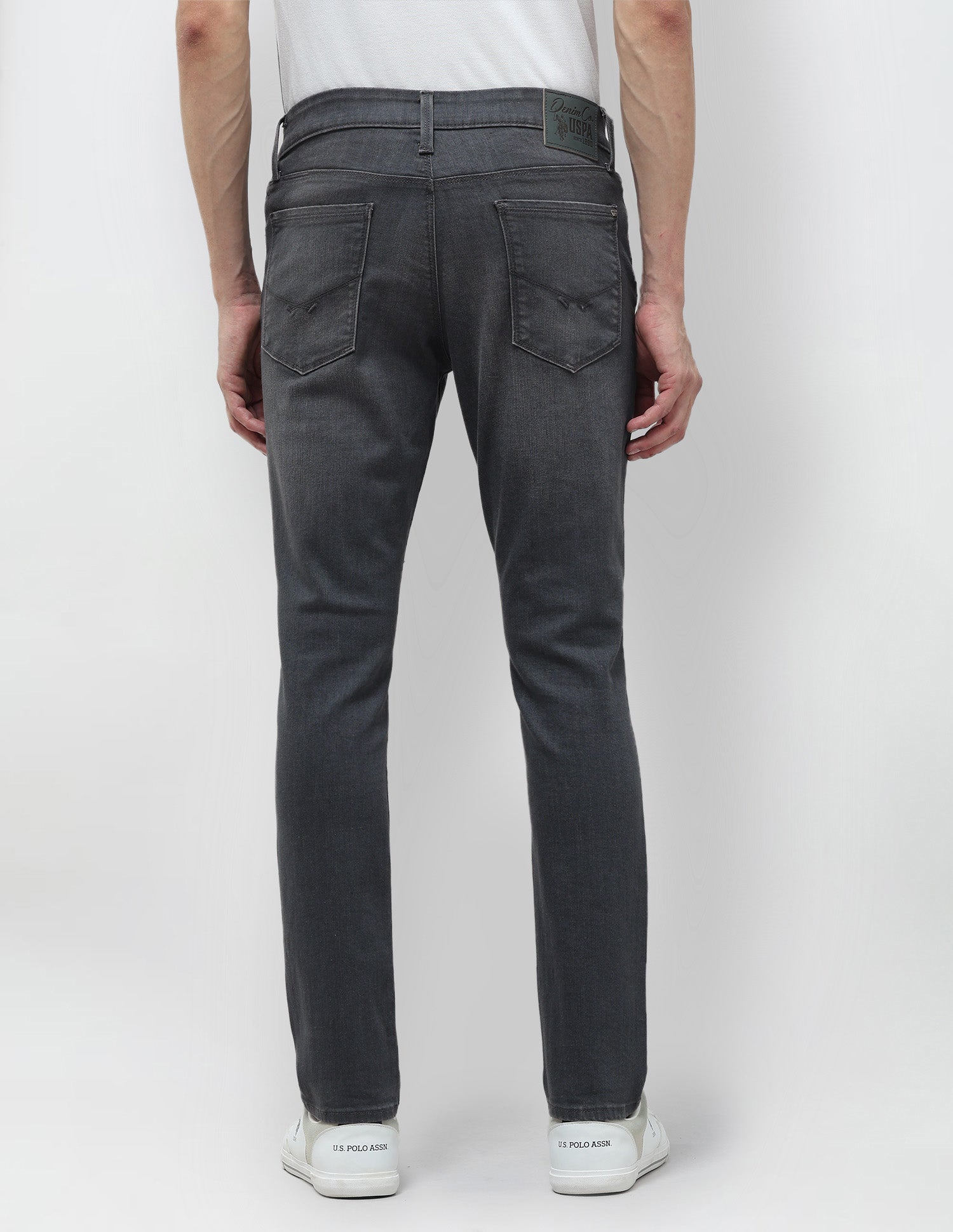 Brandon Slim-Tapered Fit Grey Jeans Dark Grey Wash - U.S. POLO ASSN. | Large
