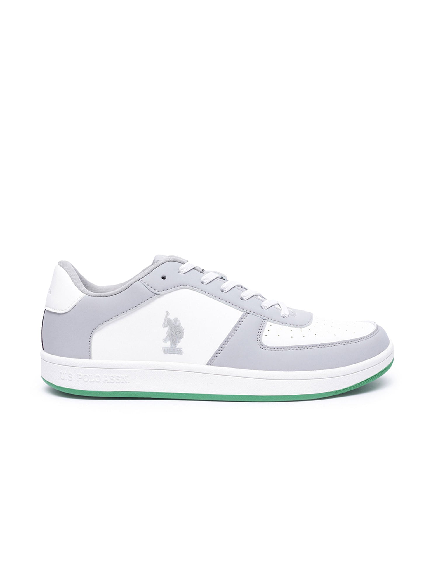 Men Rein 2.0 Grey Retro Court Sneakers Grey - U.S. Polo Assn. India | Large