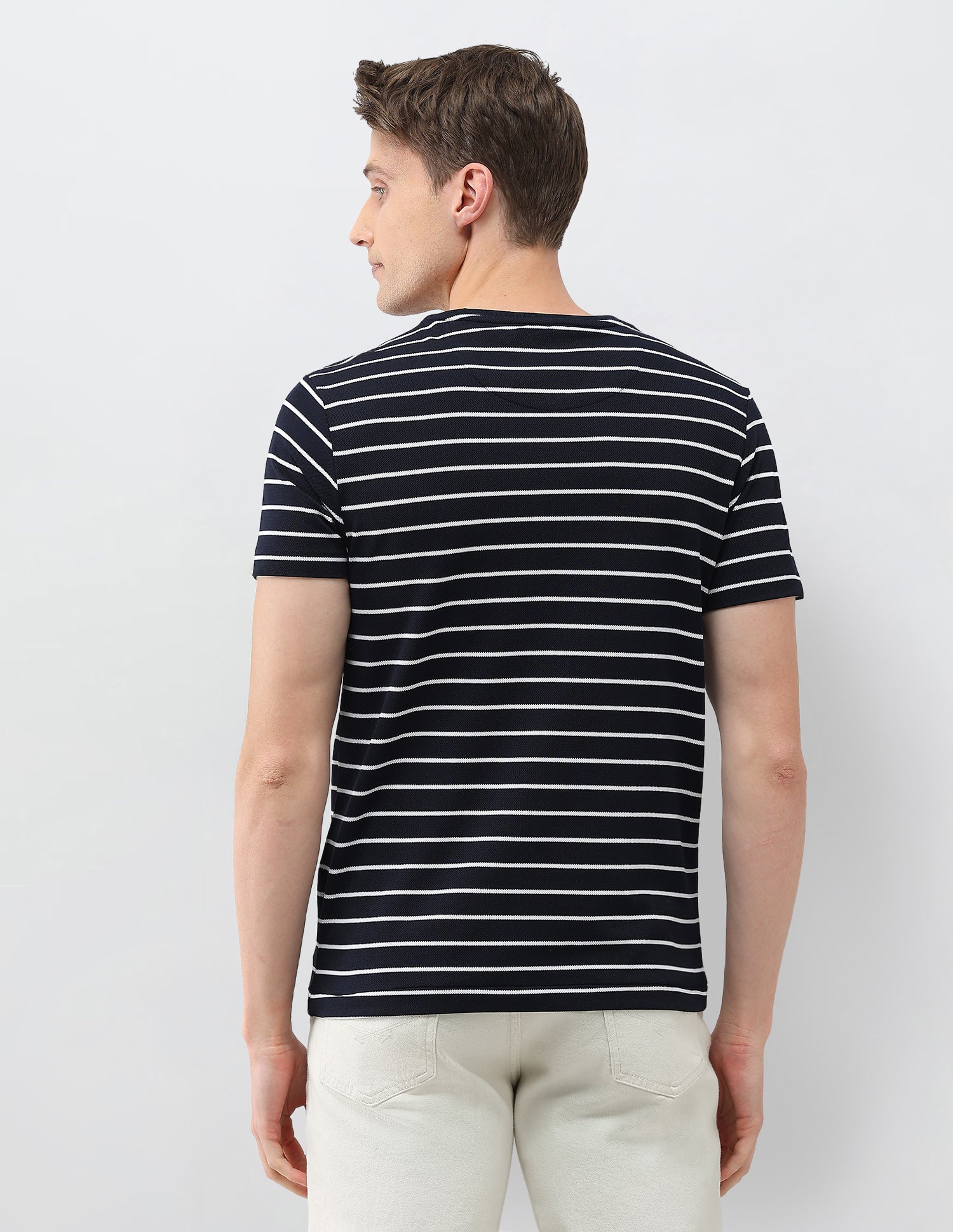 Horizontal Striped Slim Fit T-Shirt Navy - U.S. Polo Assn. India | Large