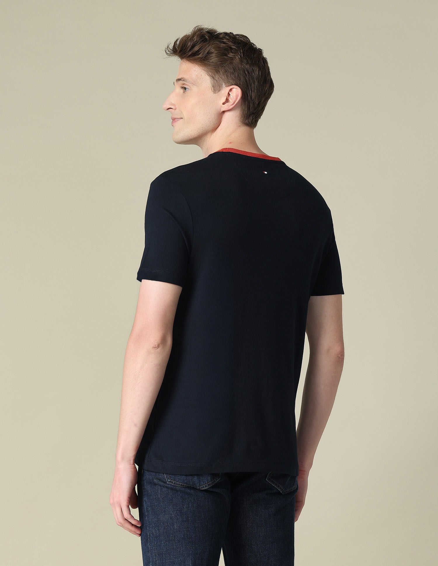 Graphic Brand Printed Slim Fit T-Shirt Navy - U.S. Polo Assn. India | Large