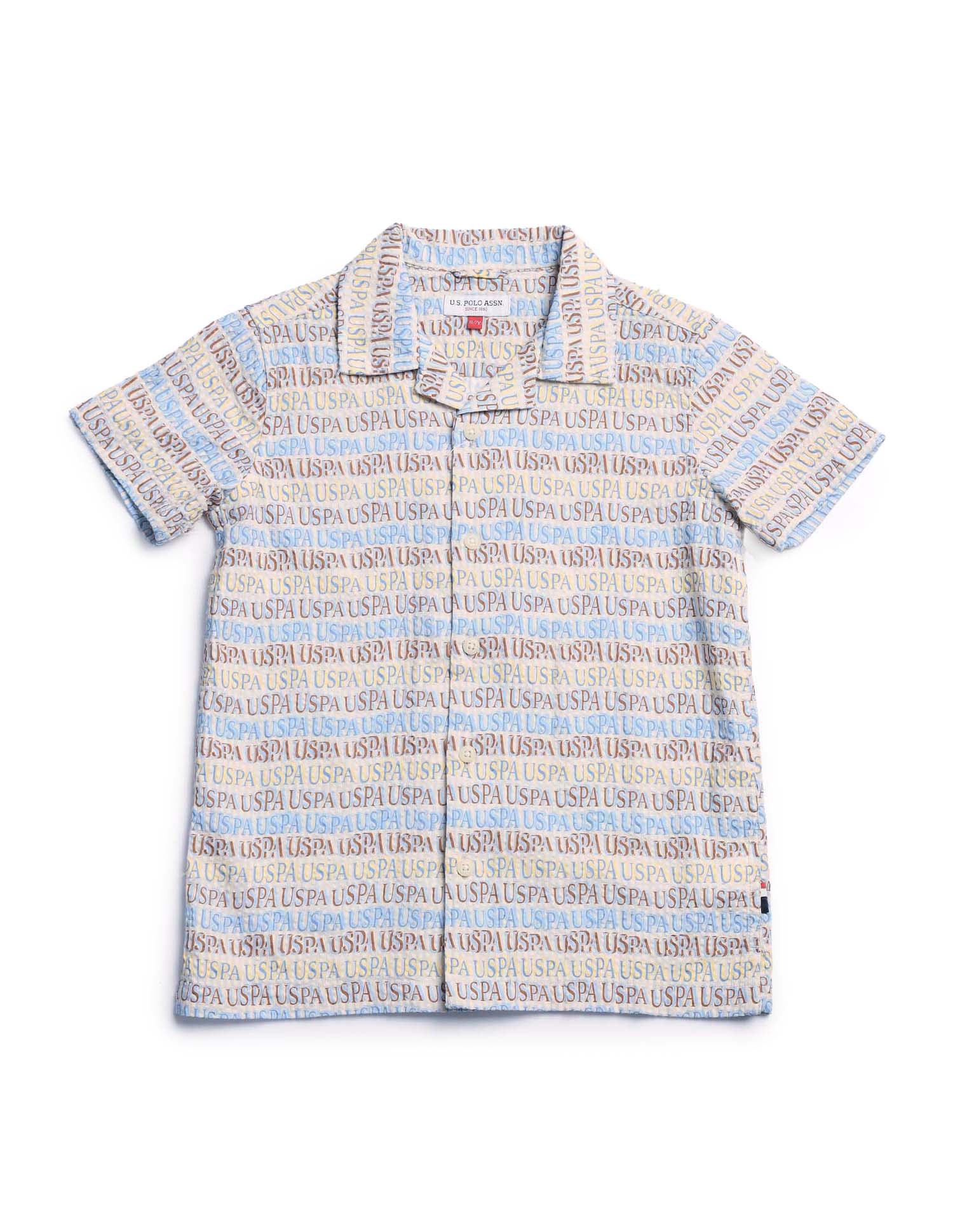 Boys Brand Printed Regular Fit Shirt Multi - U.S. POLO ASSN. | Large