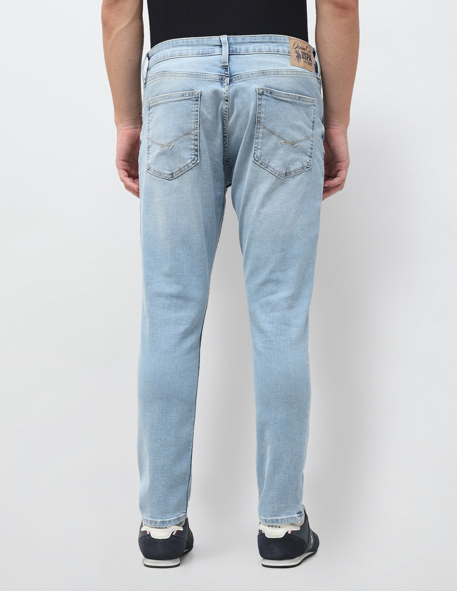 Henry Tapered Cropped Fit Blue Jeans Light Blue - U.S. Polo Assn. India | Large