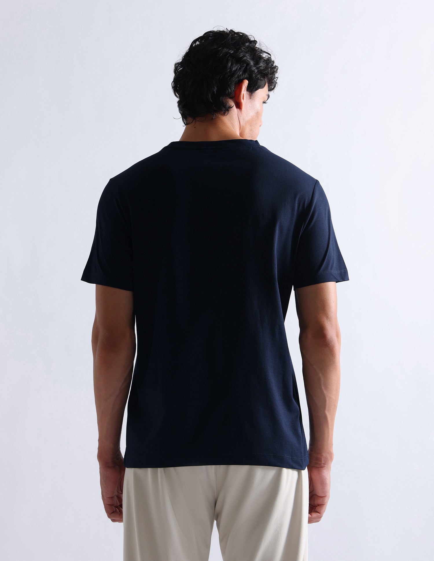 Brand Printed Regular Fit T- Shirt Navy - U.S. Polo Assn. India | Large