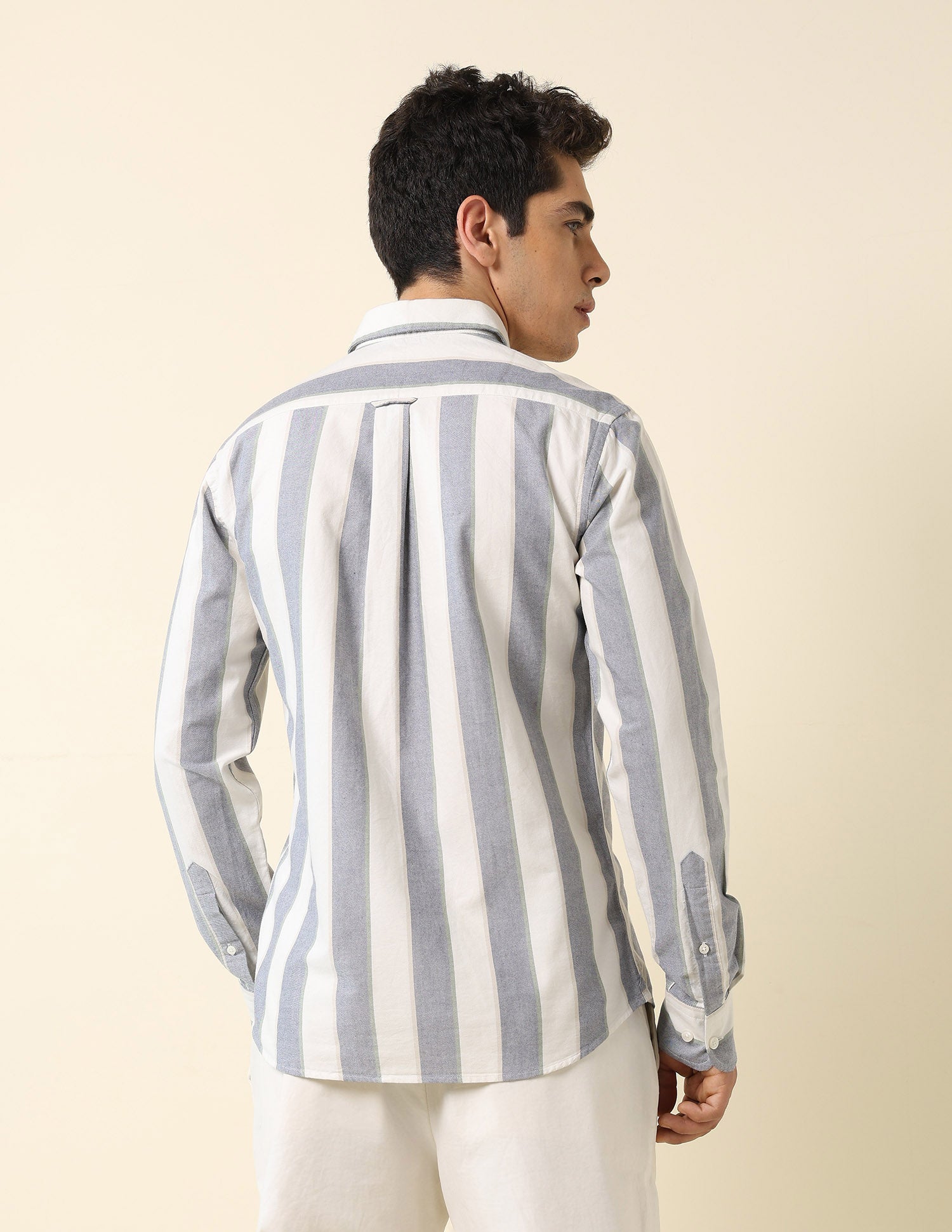 Pure Cotton Vertical Striped Shirt Navy - U.S. POLO ASSN. | Large