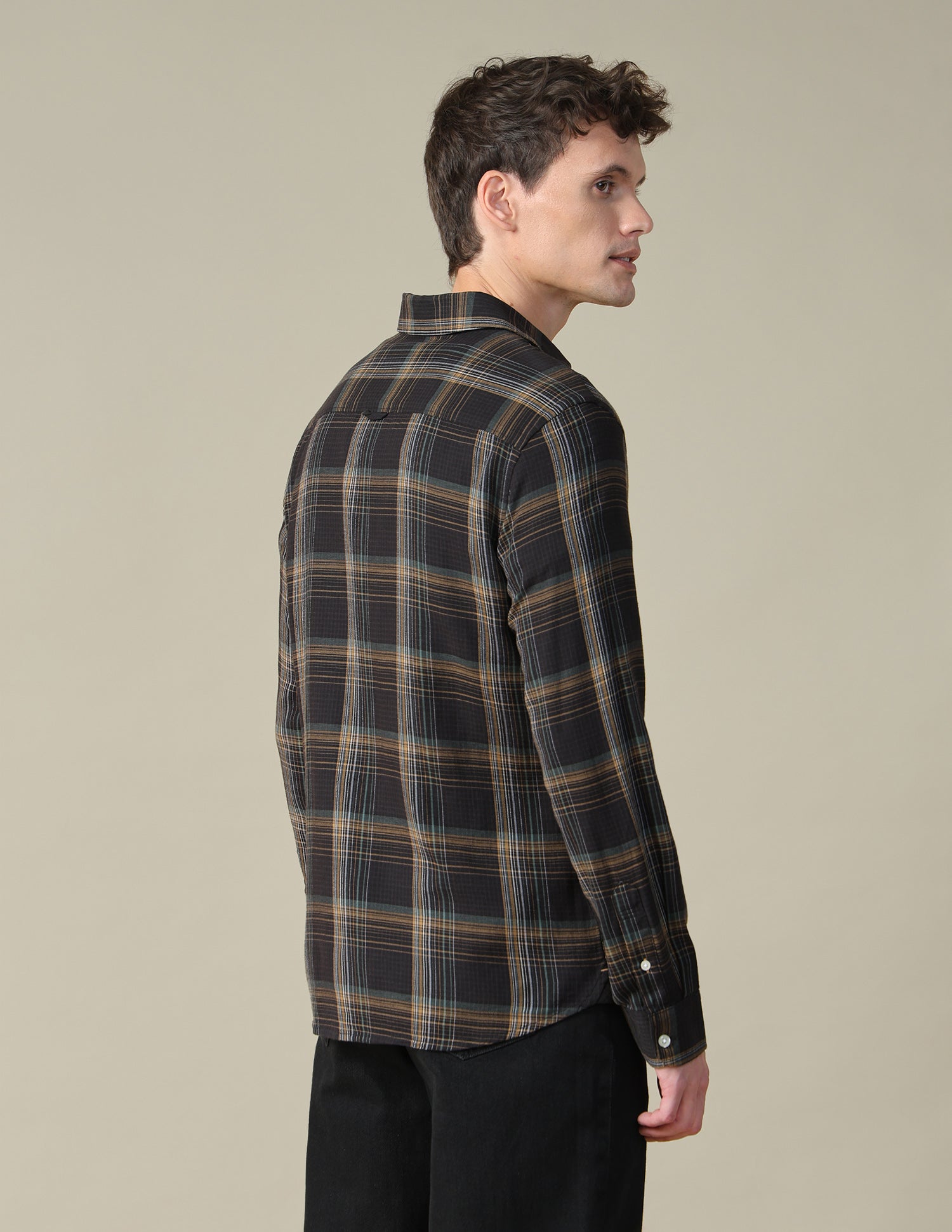 Tartan Checked Twill Shirt Black - U.S. Polo Assn. India | Large
